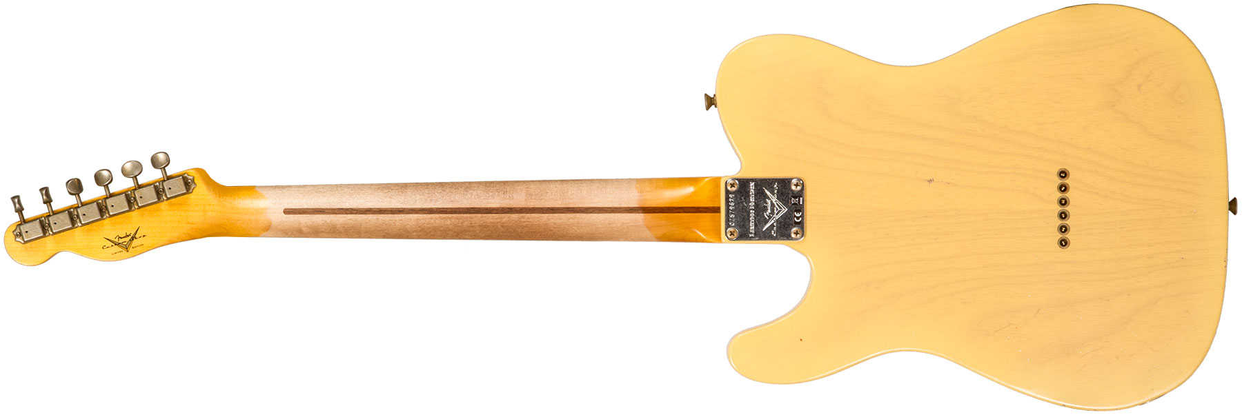 Fender Custom Shop Tele 1955 Ltd 2s Ht Mn #cz579629 - Journeyman Relic Natural Blonde - Guitarra eléctrica con forma de tel - Variation 1