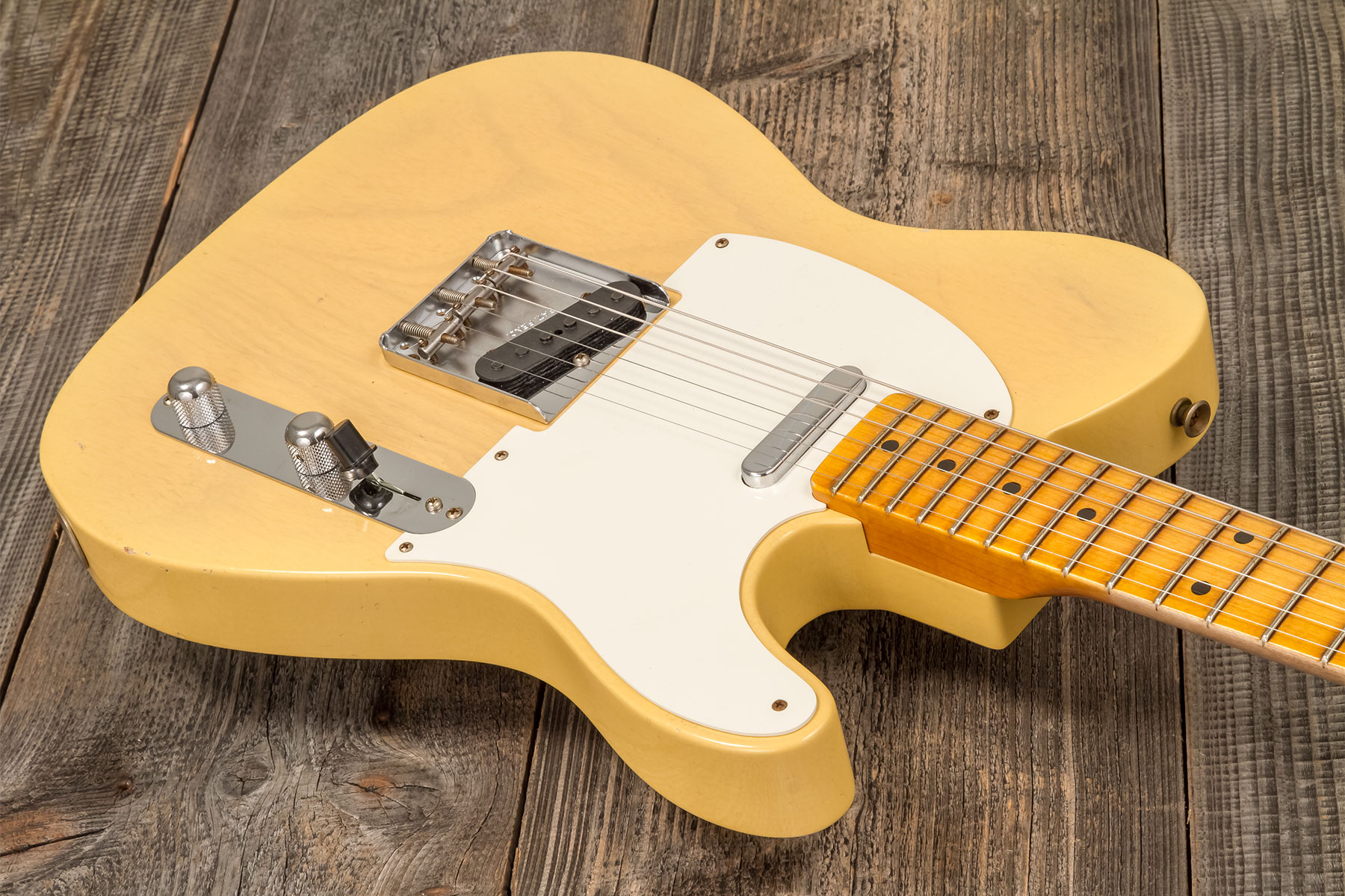 Fender Custom Shop Tele 1955 Ltd 2s Ht Mn #cz579629 - Journeyman Relic Natural Blonde - Guitarra eléctrica con forma de tel - Variation 2