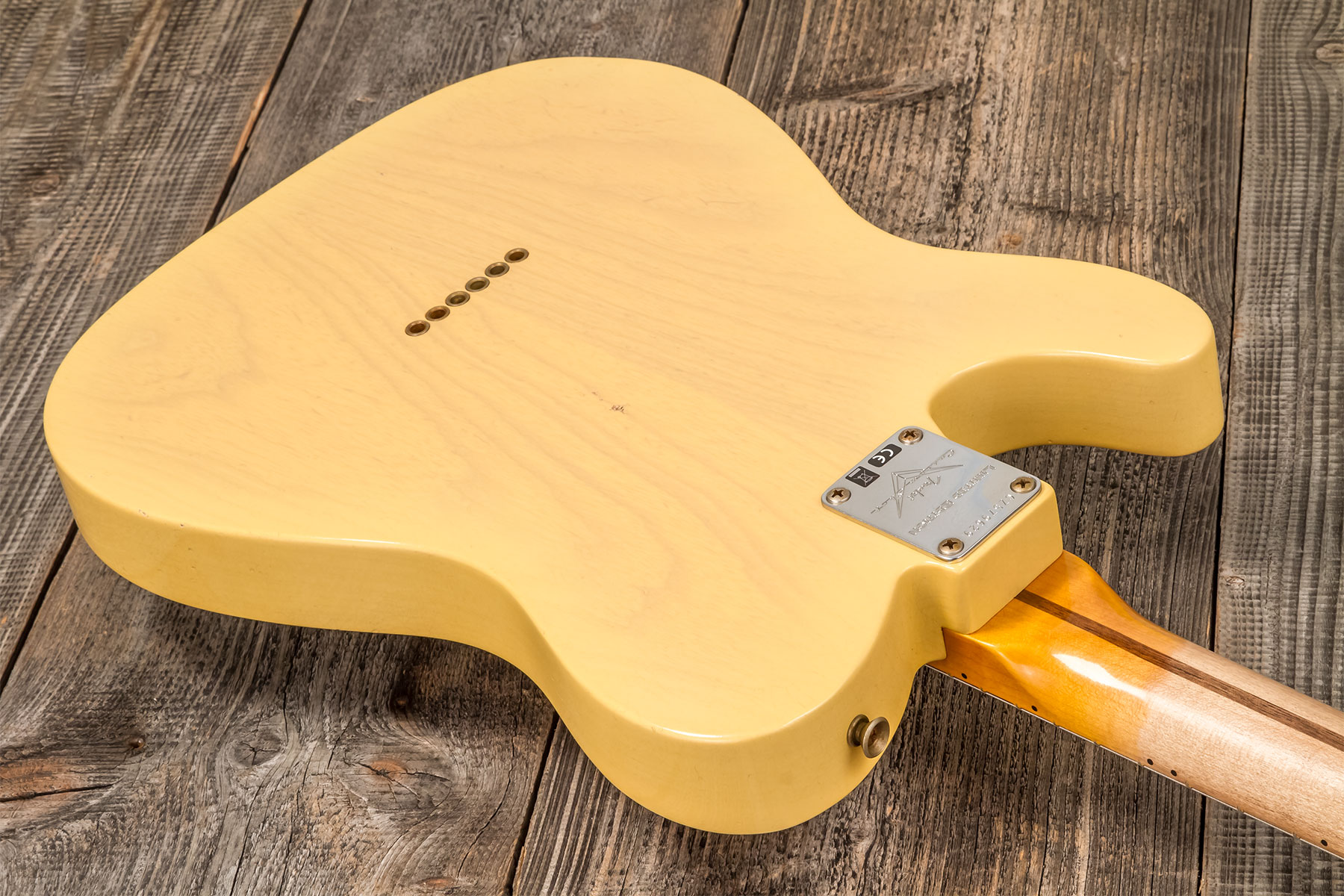 Fender Custom Shop Tele 1955 Ltd 2s Ht Mn #cz579629 - Journeyman Relic Natural Blonde - Guitarra eléctrica con forma de tel - Variation 5