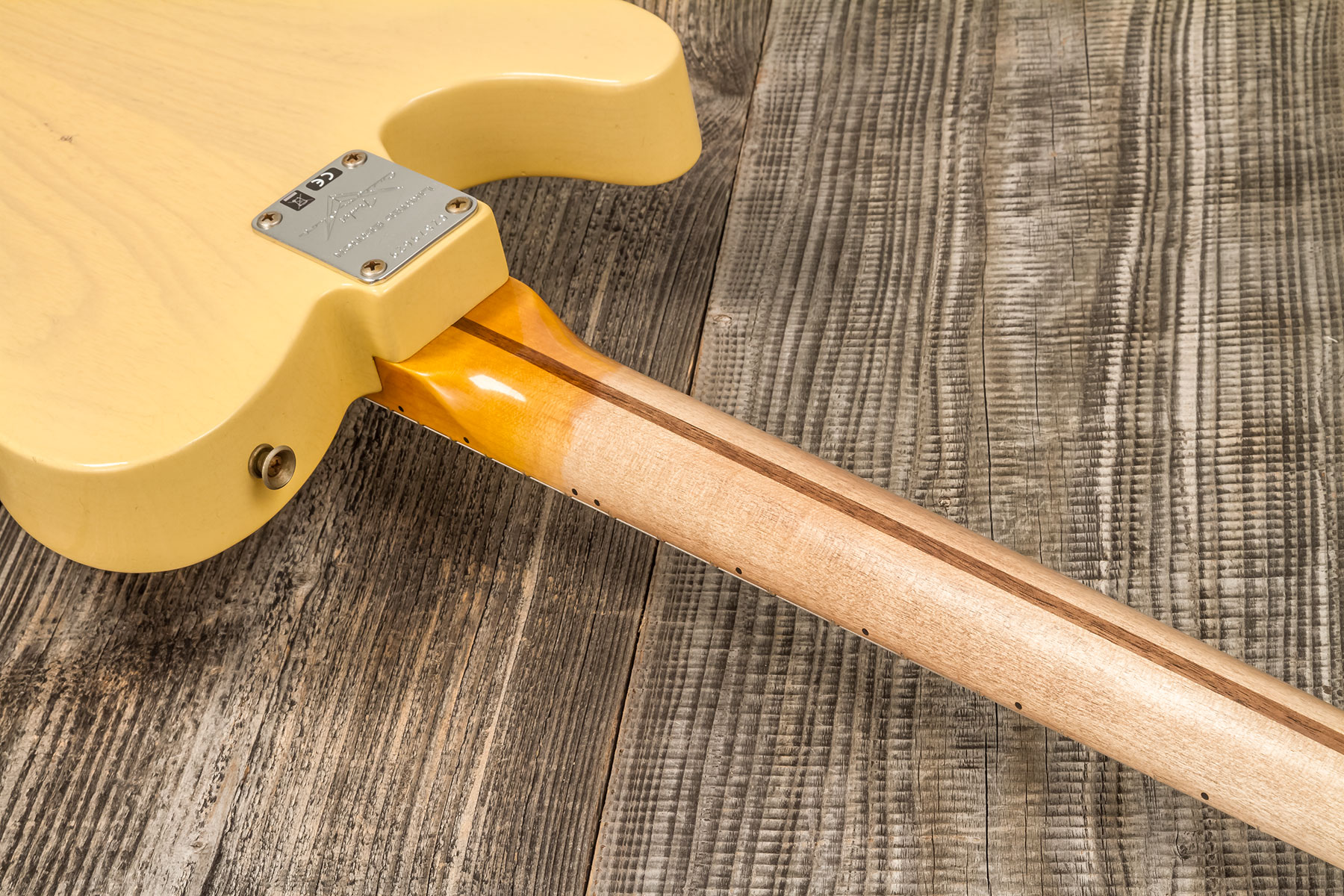 Fender Custom Shop Tele 1955 Ltd 2s Ht Mn #cz579629 - Journeyman Relic Natural Blonde - Guitarra eléctrica con forma de tel - Variation 7