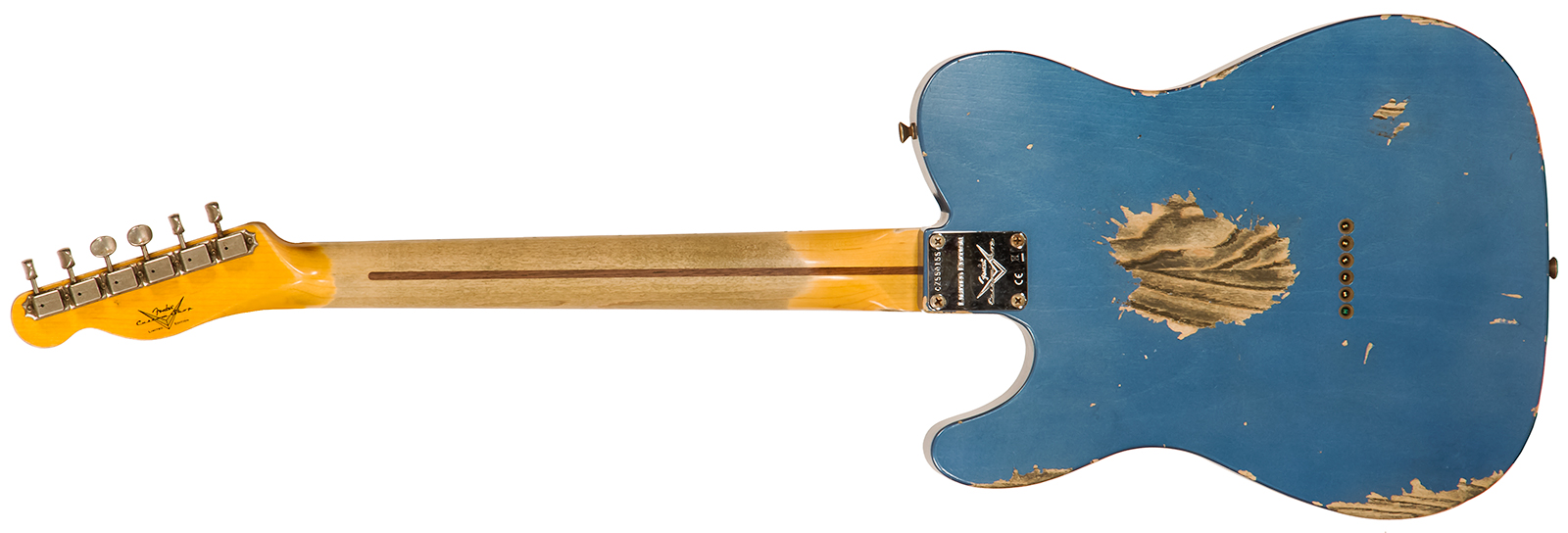 Fender Custom Shop Tele 1958 2s Ht Mn #cz550155 - Heavy Relic Lake Placid Blue - Guitarra eléctrica con forma de tel - Variation 1