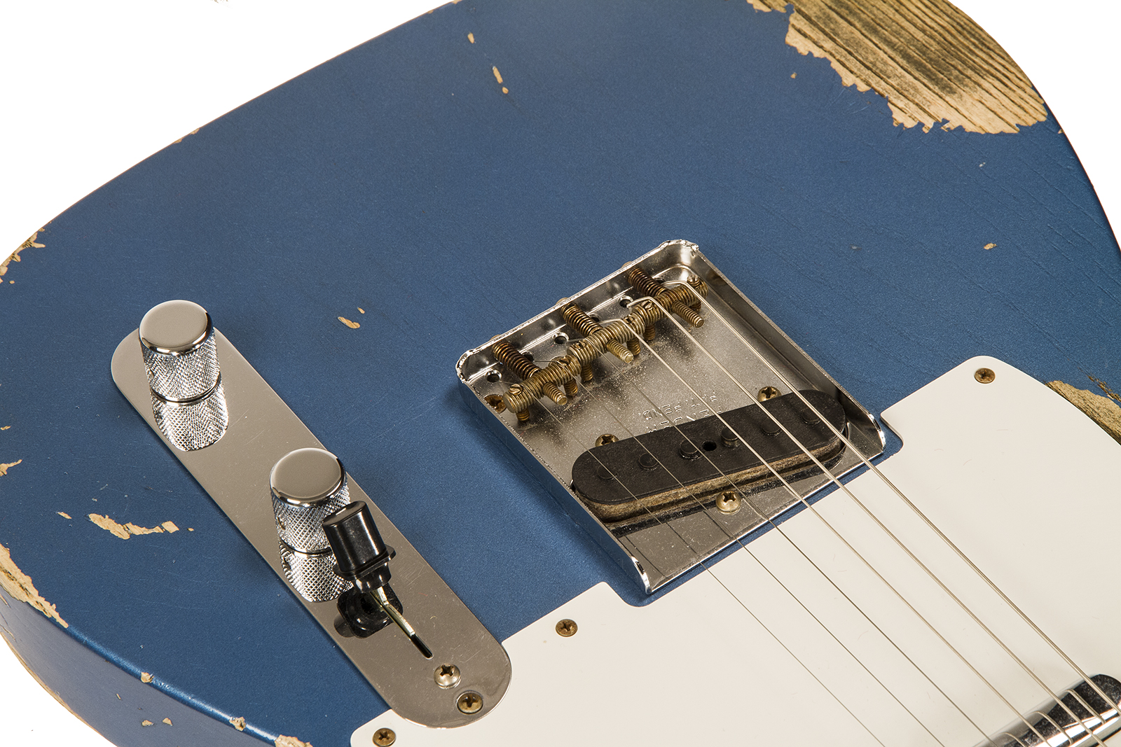 Fender Custom Shop Tele 1958 2s Ht Mn #cz550155 - Heavy Relic Lake Placid Blue - Guitarra eléctrica con forma de tel - Variation 3