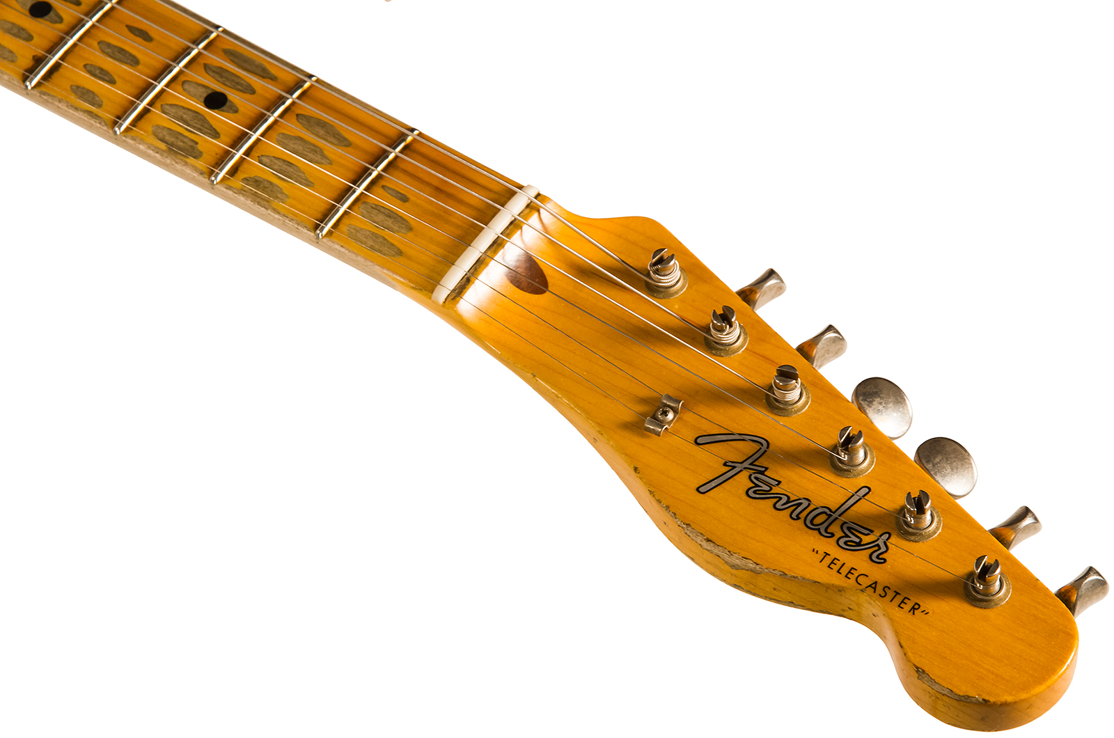Fender Custom Shop Tele 1958 2s Ht Mn #cz550155 - Heavy Relic Lake Placid Blue - Guitarra eléctrica con forma de tel - Variation 4