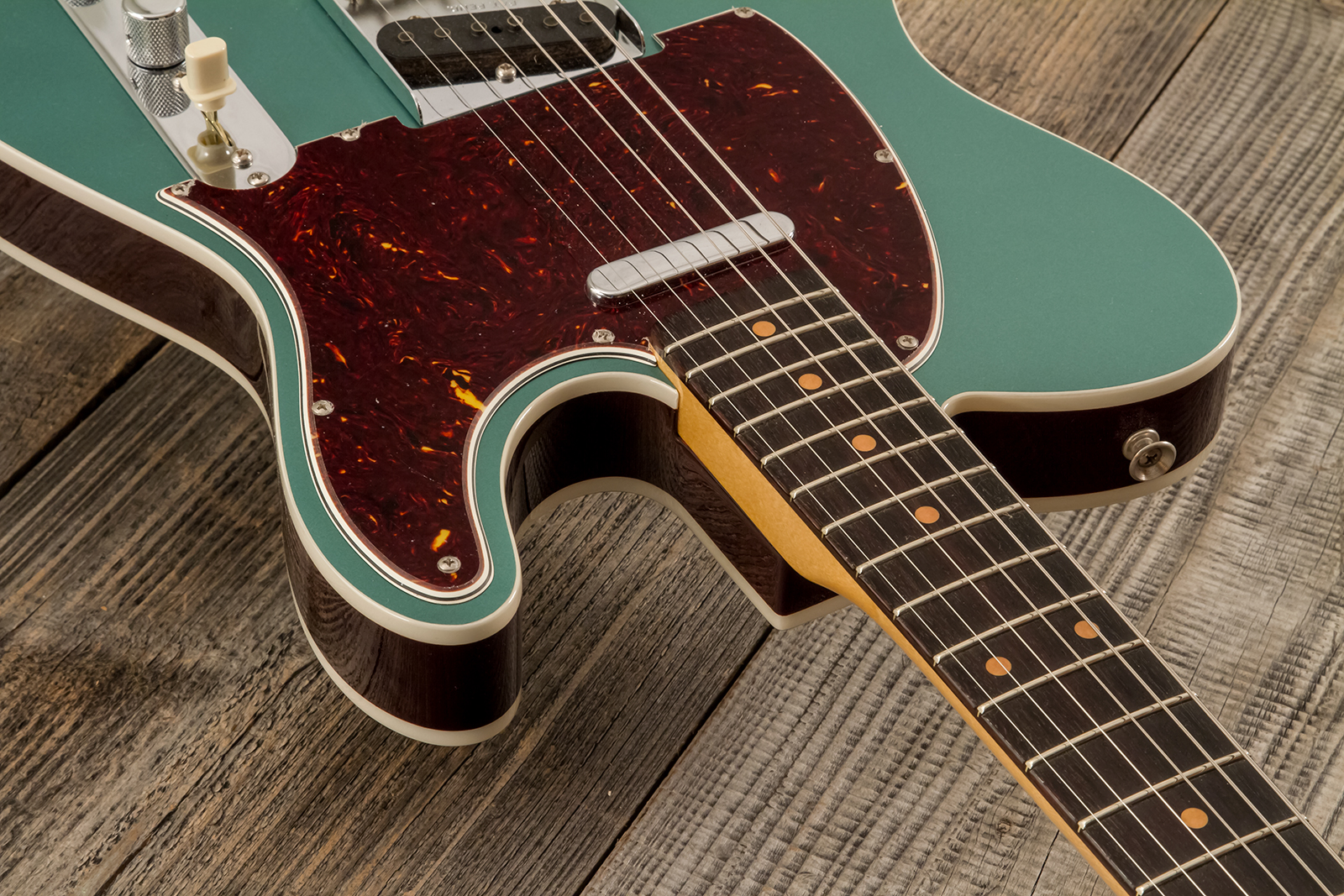 Fender Custom Shop Tele 1959 Custom 2s Ht Rw #r146032 - Time Capsule Sherwood Metallic - Guitarra eléctrica con forma de tel - Variation 4