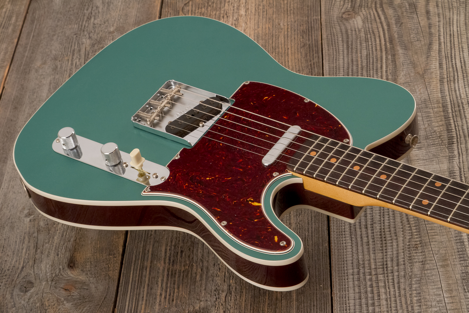 Fender Custom Shop Tele 1959 Custom 2s Ht Rw #r146446 - Time Capsule Sherwood Metallic - Guitarra eléctrica con forma de tel - Variation 2