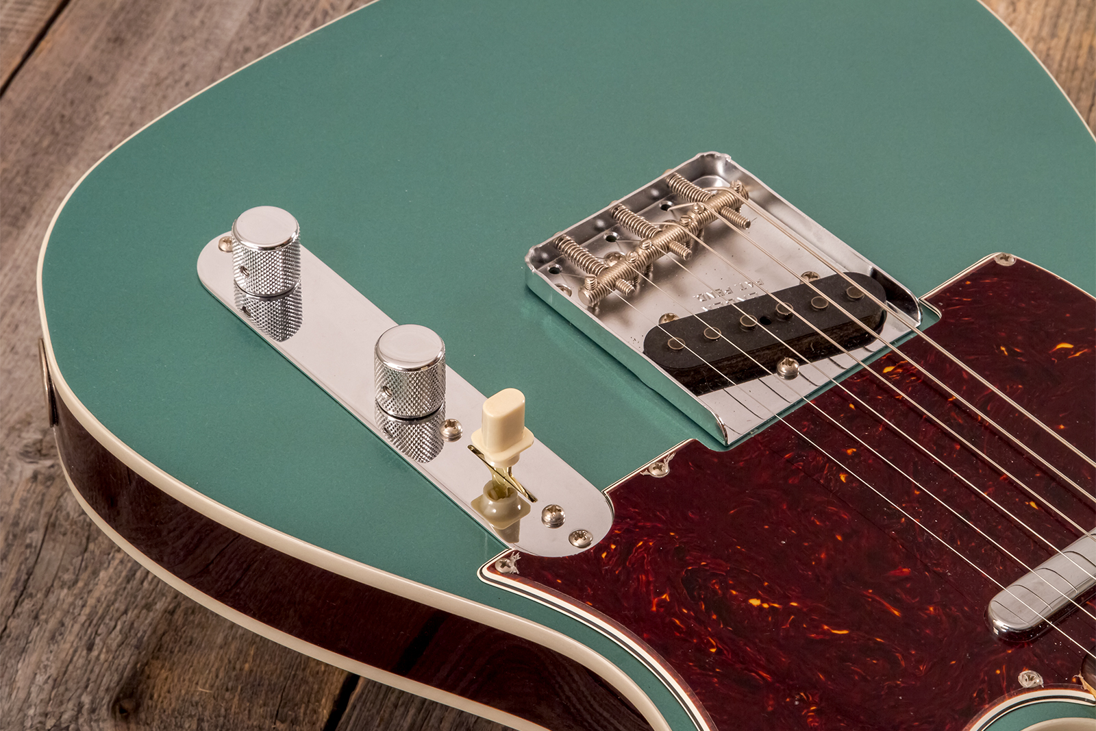 Fender Custom Shop Tele 1959 Custom 2s Ht Rw #r146446 - Time Capsule Sherwood Metallic - Guitarra eléctrica con forma de tel - Variation 3