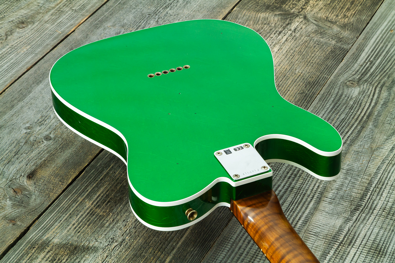 Fender Custom Shop Tele 1959 Vintage Custom 2s Ht Rw #r147917 - Journeyman Relic Candy Green - Guitarra eléctrica con forma de tel - Variation 9