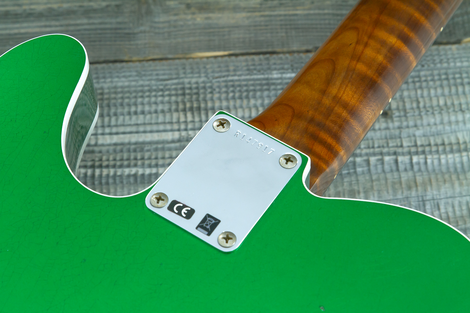 Fender Custom Shop Tele 1959 Vintage Custom 2s Ht Rw #r147917 - Journeyman Relic Candy Green - Guitarra eléctrica con forma de tel - Variation 11