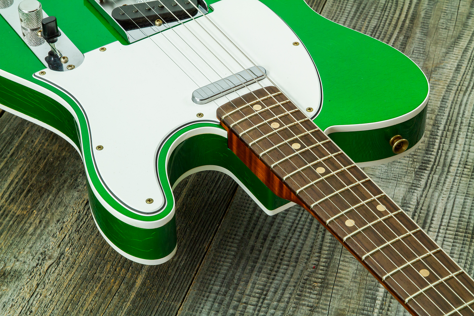 Fender Custom Shop Tele 1959 Vintage Custom 2s Ht Rw #r147917 - Journeyman Relic Candy Green - Guitarra eléctrica con forma de tel - Variation 4