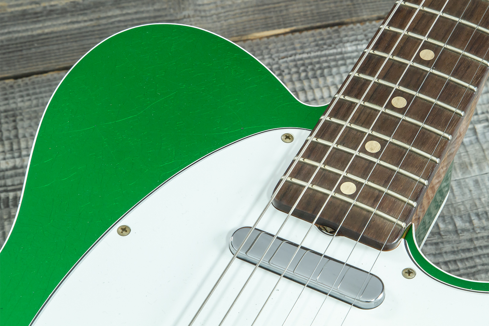 Fender Custom Shop Tele 1959 Vintage Custom 2s Ht Rw #r147917 - Journeyman Relic Candy Green - Guitarra eléctrica con forma de tel - Variation 6