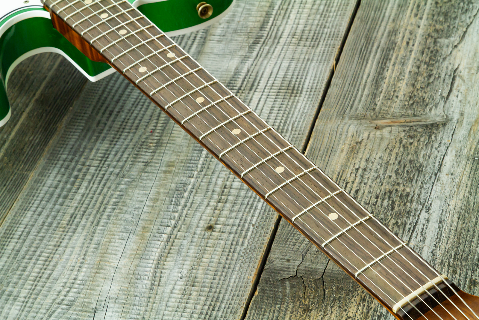 Fender Custom Shop Tele 1959 Vintage Custom 2s Ht Rw #r147917 - Journeyman Relic Candy Green - Guitarra eléctrica con forma de tel - Variation 7