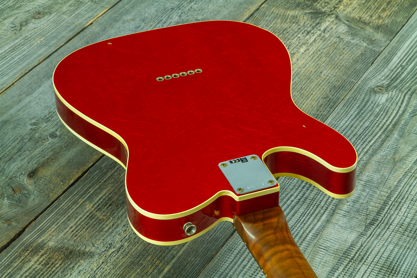 Fender Custom Shop Tele 1959 Vintage Custom 2s Ht Rw #r147953 - Journeyman Relic Candy Apple Red - Guitarra eléctrica con forma de tel - Variation 9