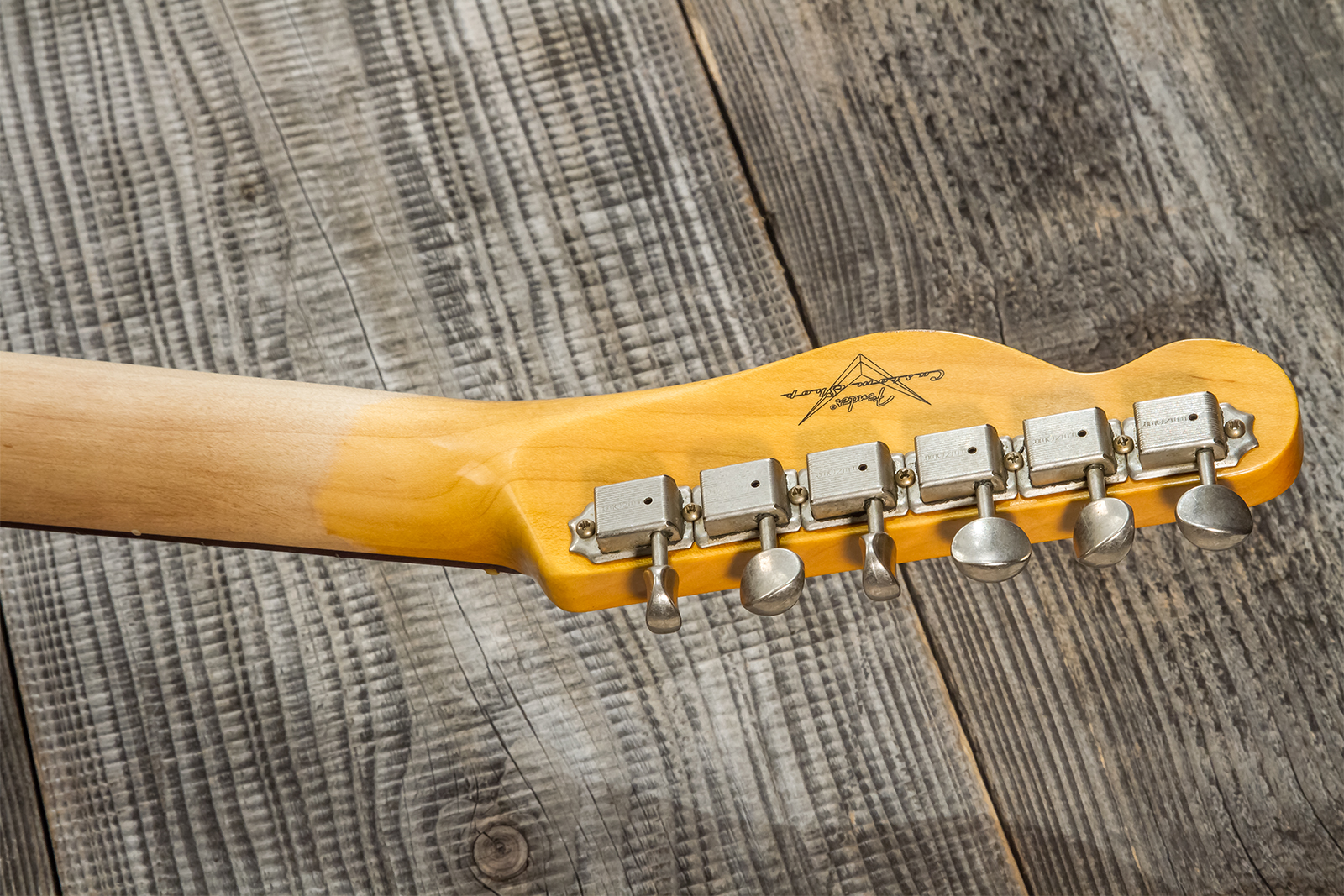 Fender Custom Shop Tele 1960 2s Ht Rw #cz569492 - Relic Natural Blonde - Guitarra eléctrica con forma de tel - Variation 9