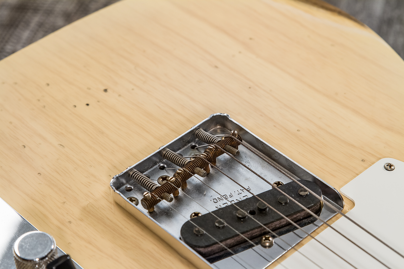 Fender Custom Shop Tele 1960 2s Ht Rw #cz569492 - Relic Natural Blonde - Guitarra eléctrica con forma de tel - Variation 4