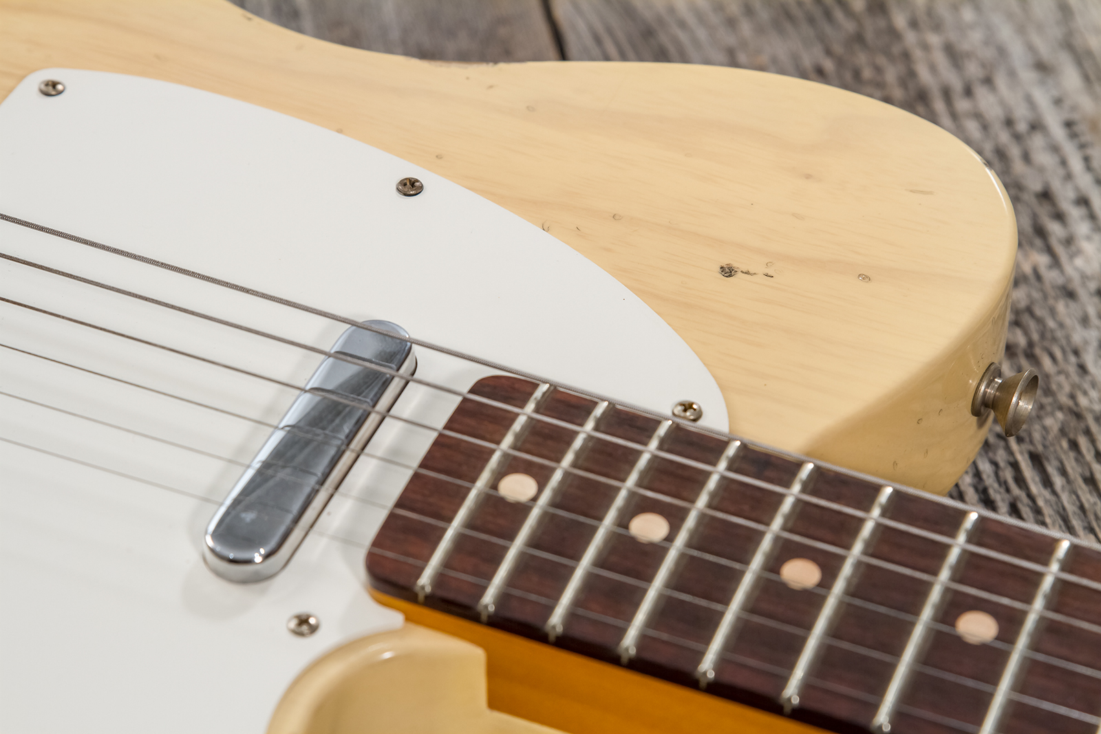 Fender Custom Shop Tele 1960 2s Ht Rw #cz569492 - Relic Natural Blonde - Guitarra eléctrica con forma de tel - Variation 5