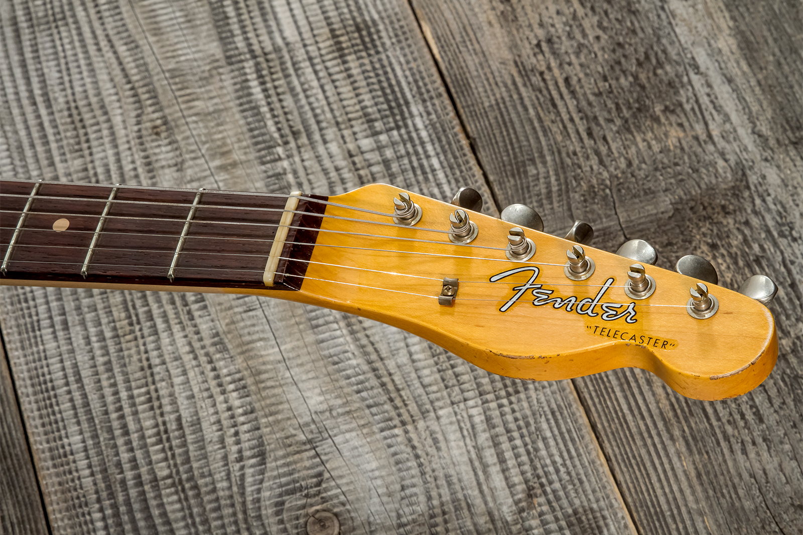 Fender Custom Shop Tele 1960 2s Ht Rw #cz569492 - Relic Natural Blonde - Guitarra eléctrica con forma de tel - Variation 8