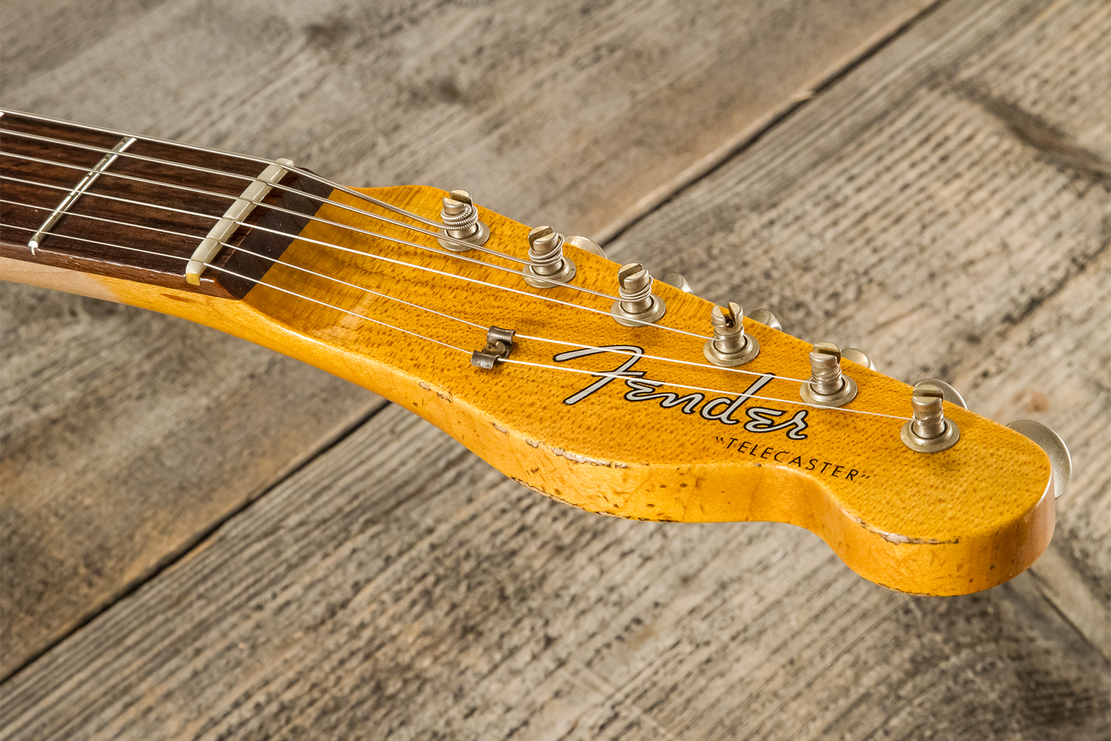 Fender Custom Shop Tele 1960 2s Ht Rw - Heavy Relic Chocolate 3-color Sunburst - Guitarra eléctrica con forma de tel - Variation 12