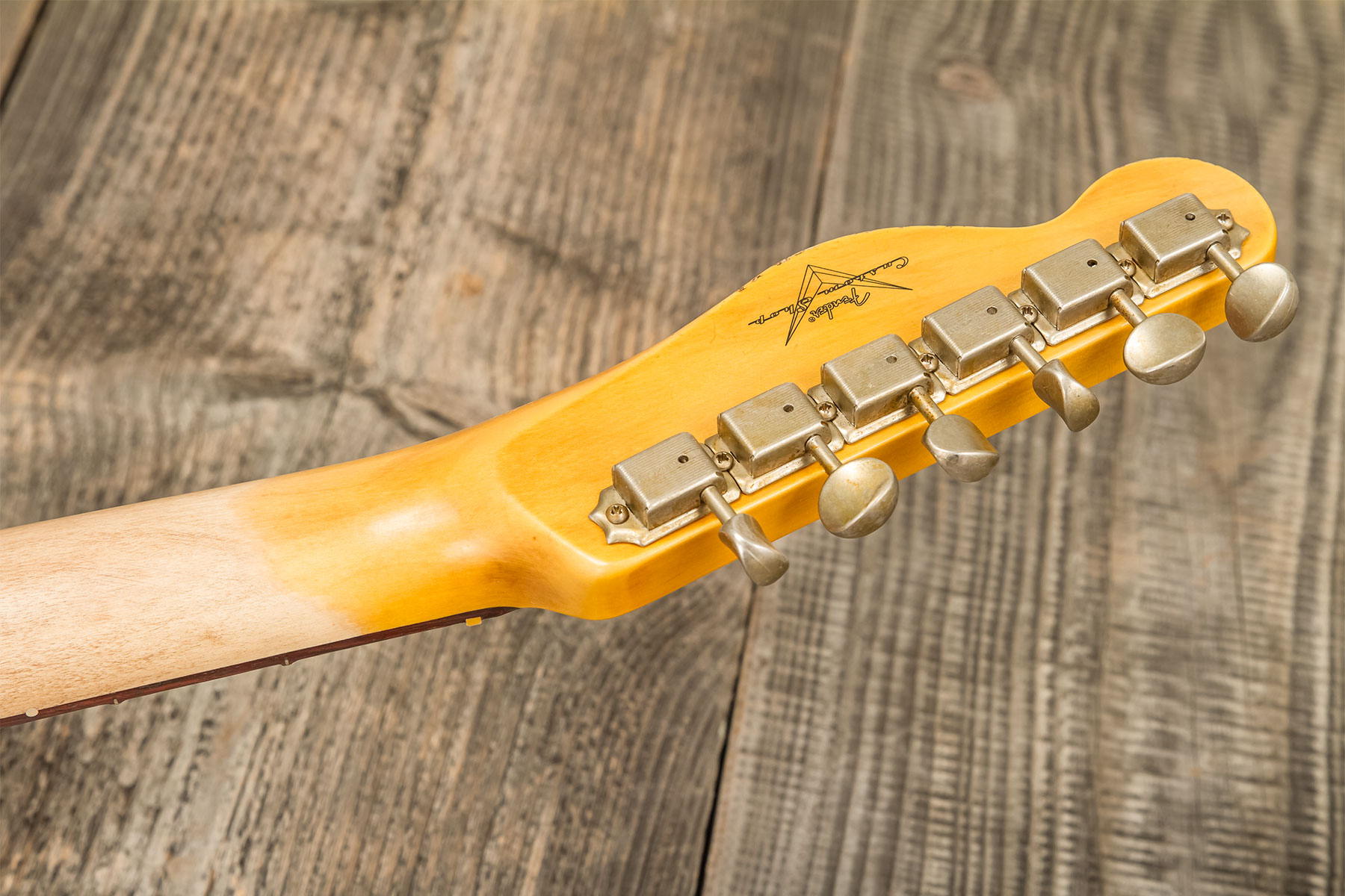 Fender Custom Shop Tele 1960 2s Ht Rw #r133843 - Relic Natural Blonde - Guitarra eléctrica con forma de tel - Variation 8
