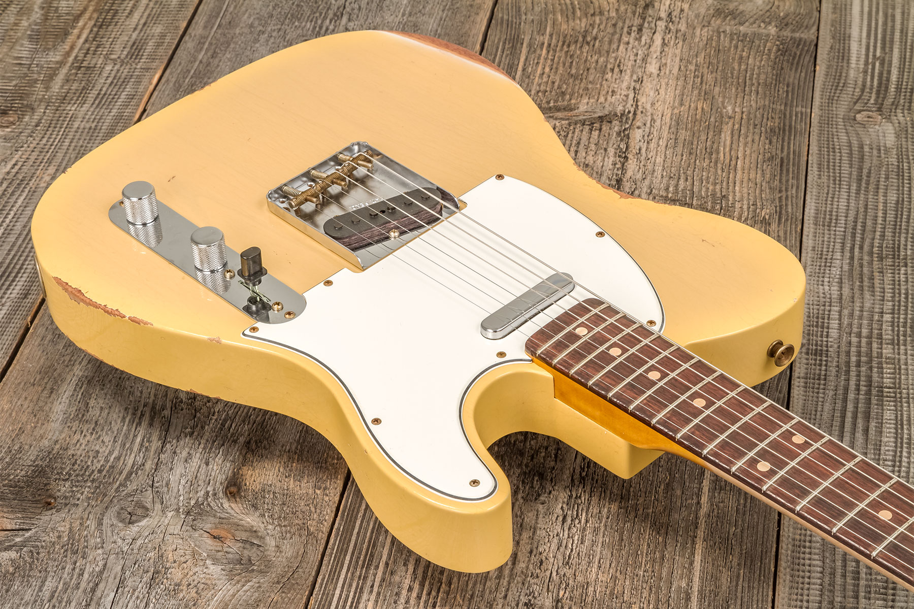 Fender Custom Shop Tele 1960 2s Ht Rw #r133843 - Relic Natural Blonde - Guitarra eléctrica con forma de tel - Variation 2