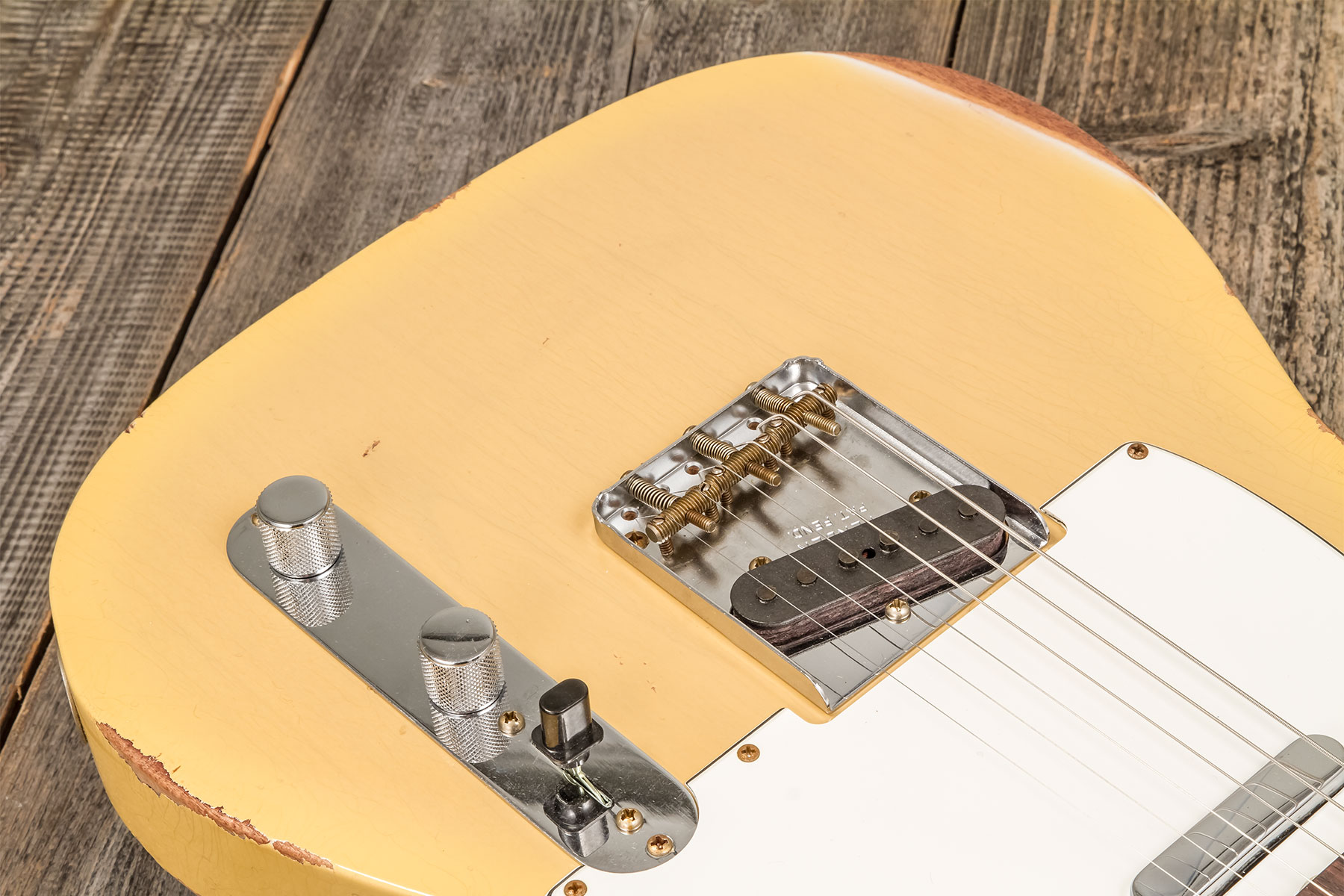 Fender Custom Shop Tele 1960 2s Ht Rw #r133843 - Relic Natural Blonde - Guitarra eléctrica con forma de tel - Variation 3