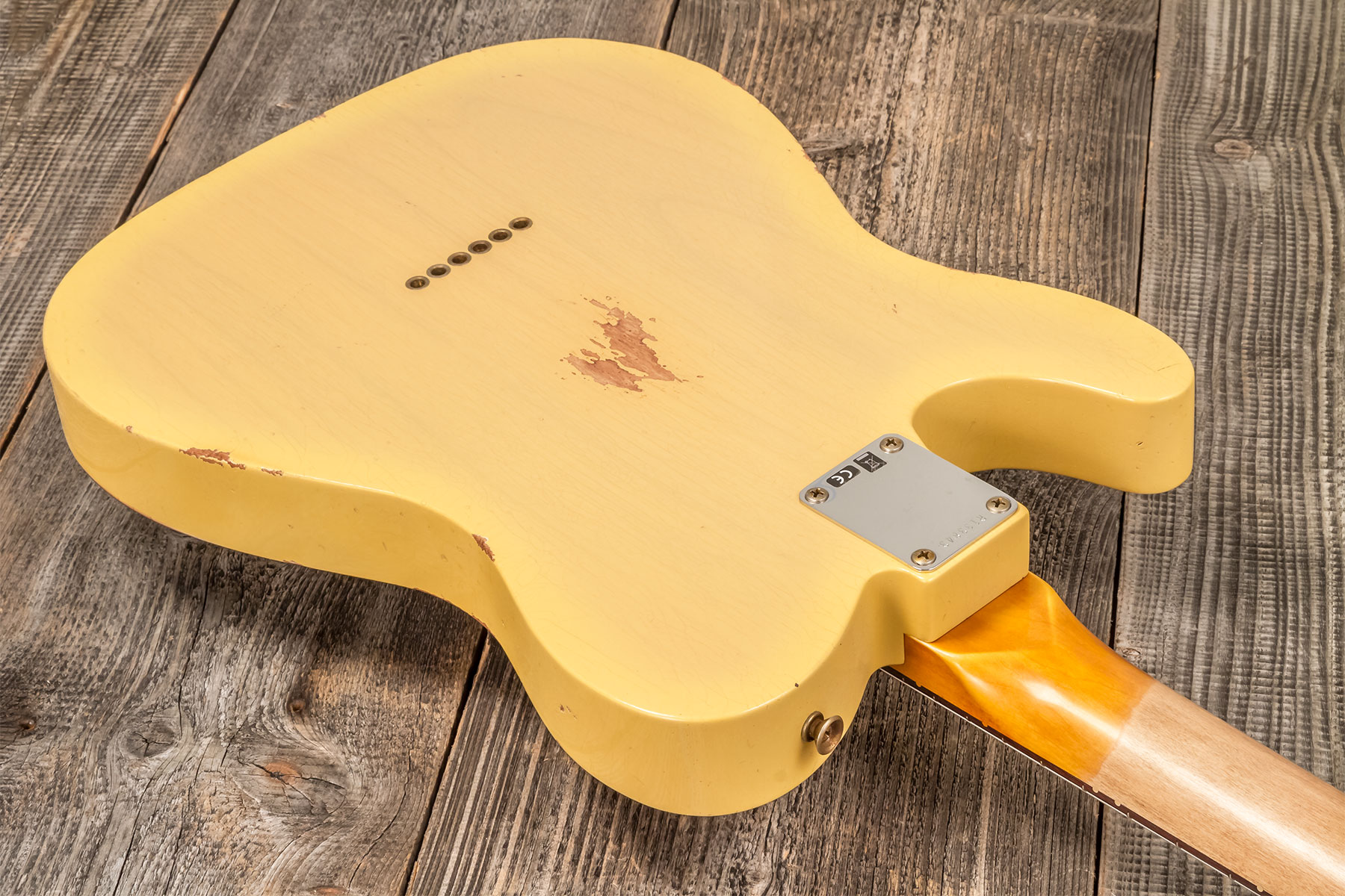 Fender Custom Shop Tele 1960 2s Ht Rw #r133843 - Relic Natural Blonde - Guitarra eléctrica con forma de tel - Variation 4