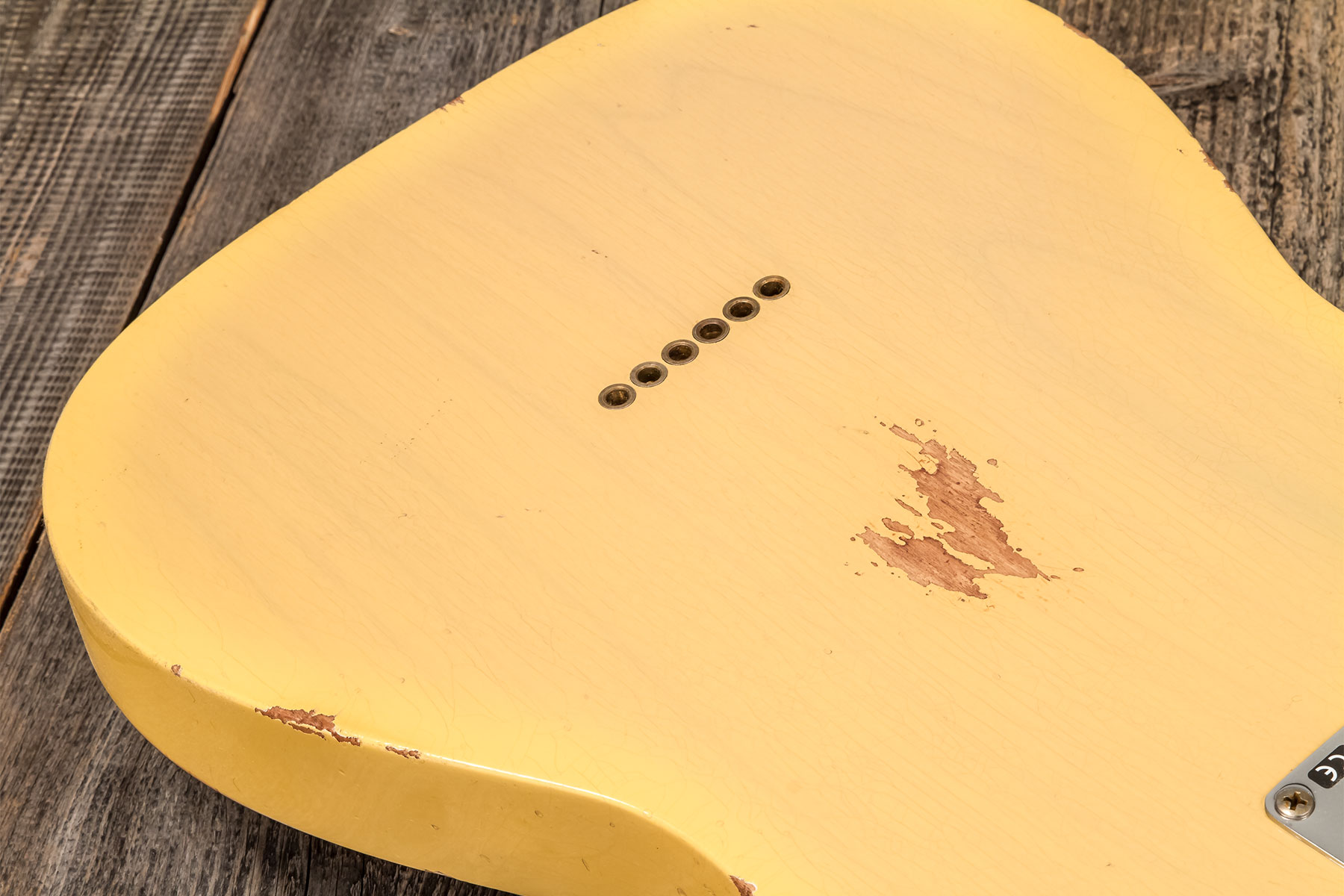 Fender Custom Shop Tele 1960 2s Ht Rw #r133843 - Relic Natural Blonde - Guitarra eléctrica con forma de tel - Variation 5