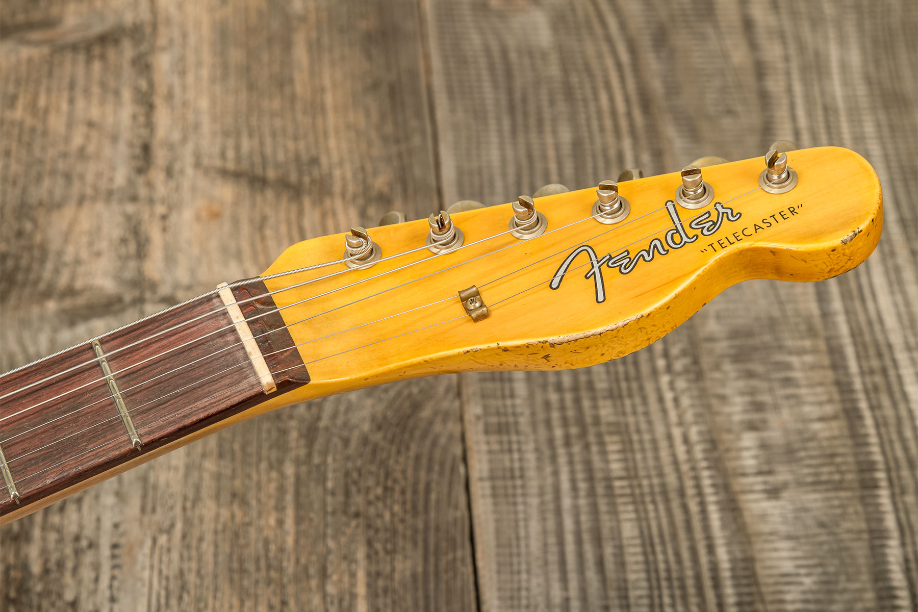 Fender Custom Shop Tele 1960 2s Ht Rw #r133843 - Relic Natural Blonde - Guitarra eléctrica con forma de tel - Variation 7