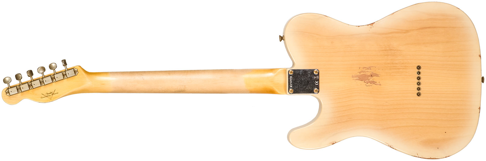 Fender Custom Shop Tele 1960 2s Ht Rw #r135928 - Relic Natural Blonde - Guitarra eléctrica con forma de tel - Variation 1
