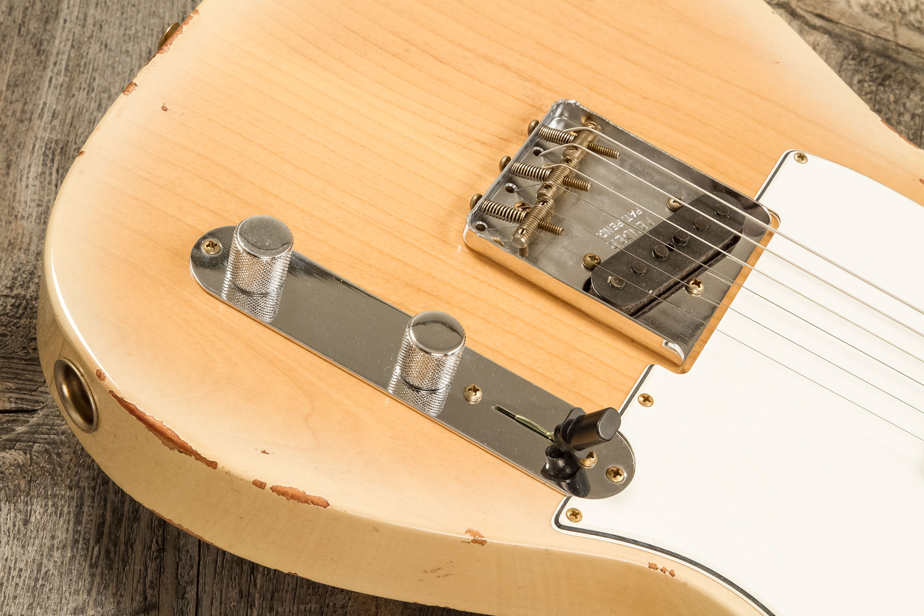Fender Custom Shop Tele 1960 2s Ht Rw #r135928 - Relic Natural Blonde - Guitarra eléctrica con forma de tel - Variation 3
