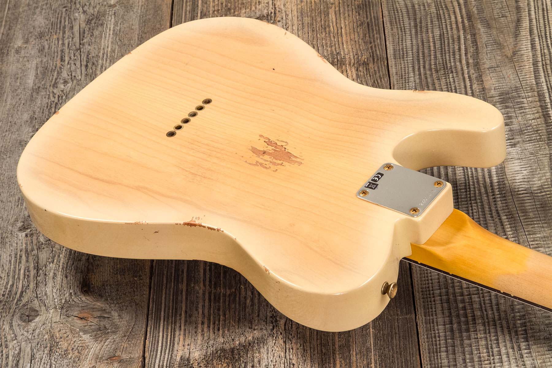 Fender Custom Shop Tele 1960 2s Ht Rw #r135928 - Relic Natural Blonde - Guitarra eléctrica con forma de tel - Variation 5