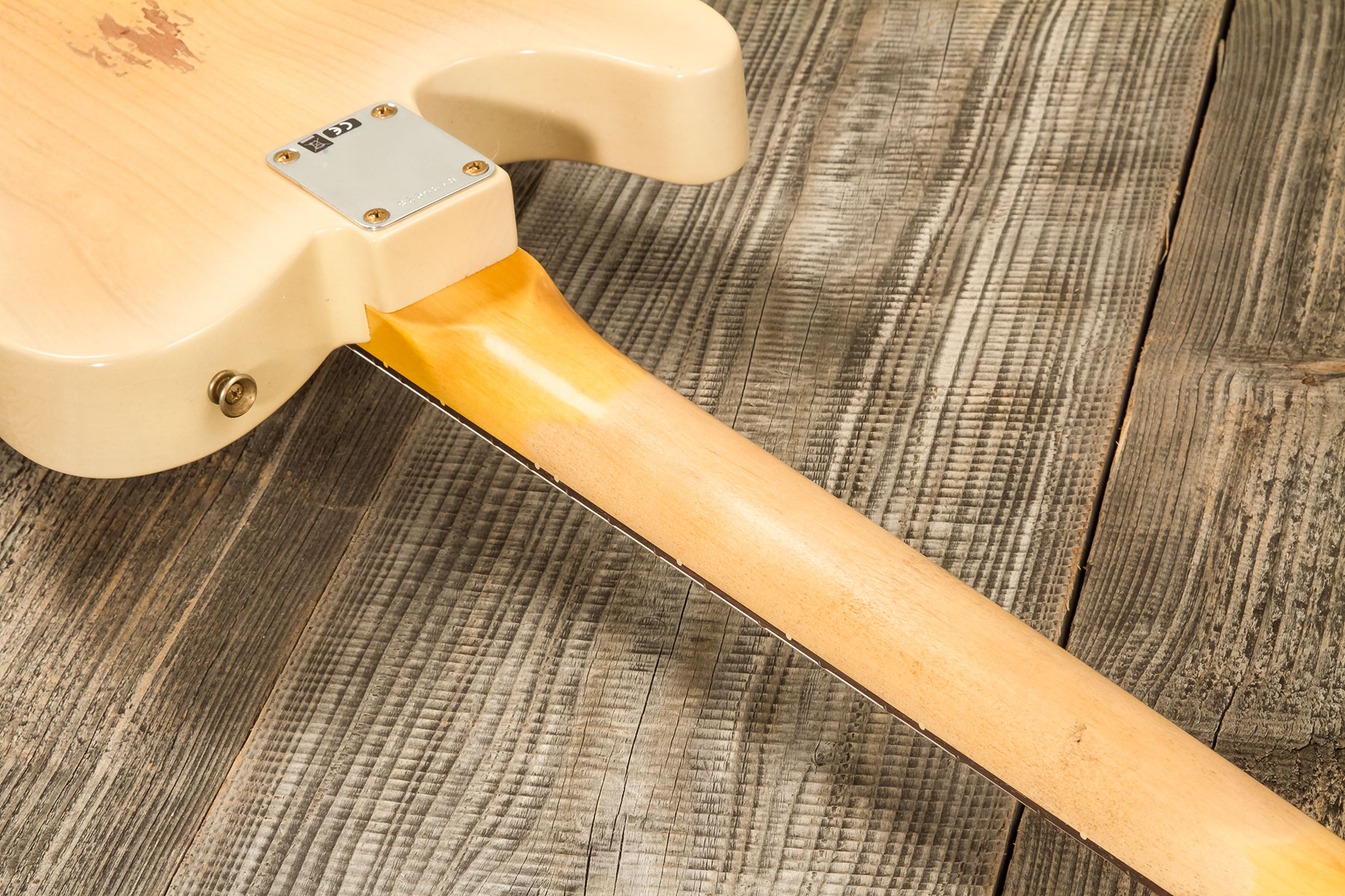 Fender Custom Shop Tele 1960 2s Ht Rw #r135928 - Relic Natural Blonde - Guitarra eléctrica con forma de tel - Variation 6