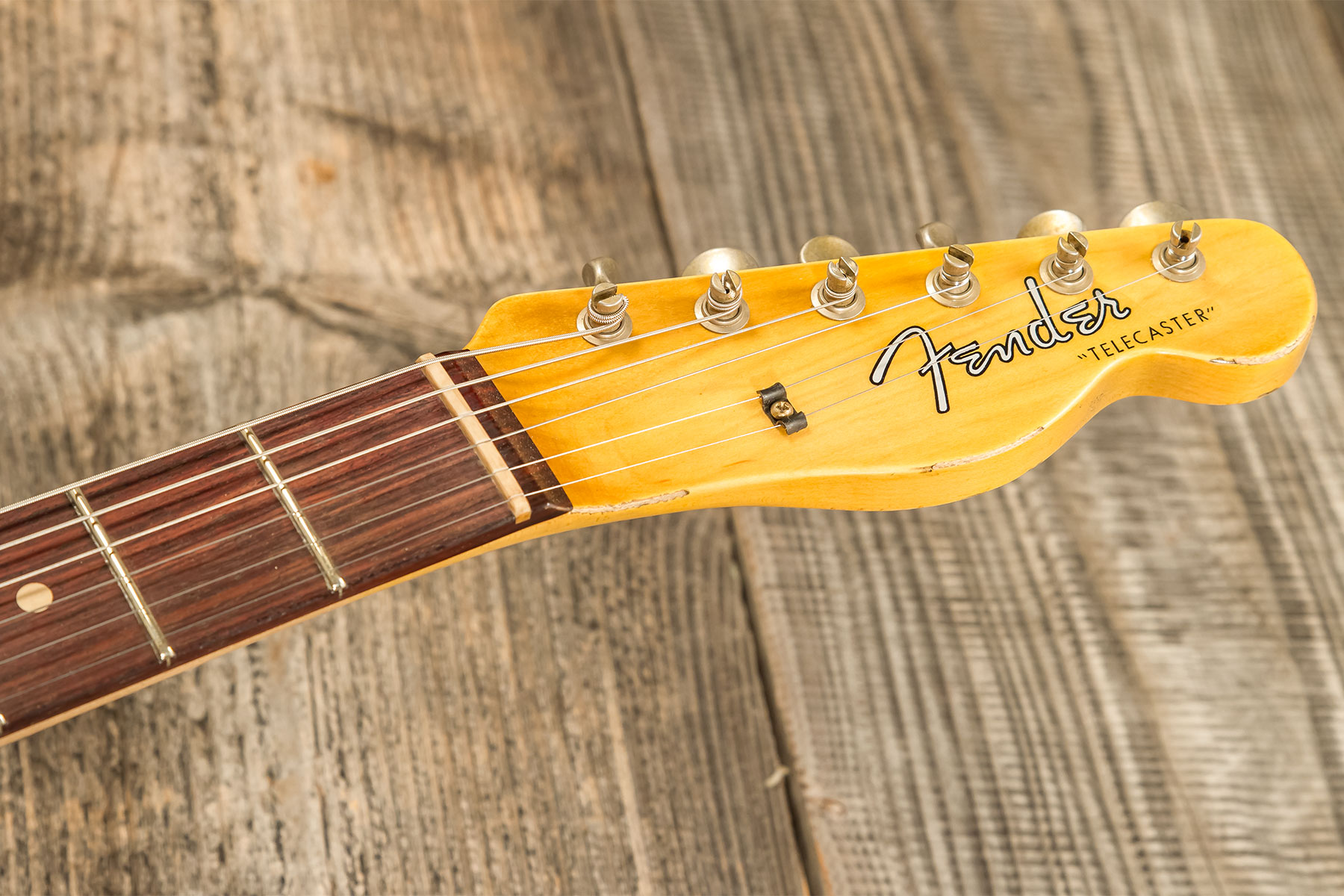 Fender Custom Shop Tele 1960 2s Ht Rw #r135928 - Relic Natural Blonde - Guitarra eléctrica con forma de tel - Variation 7