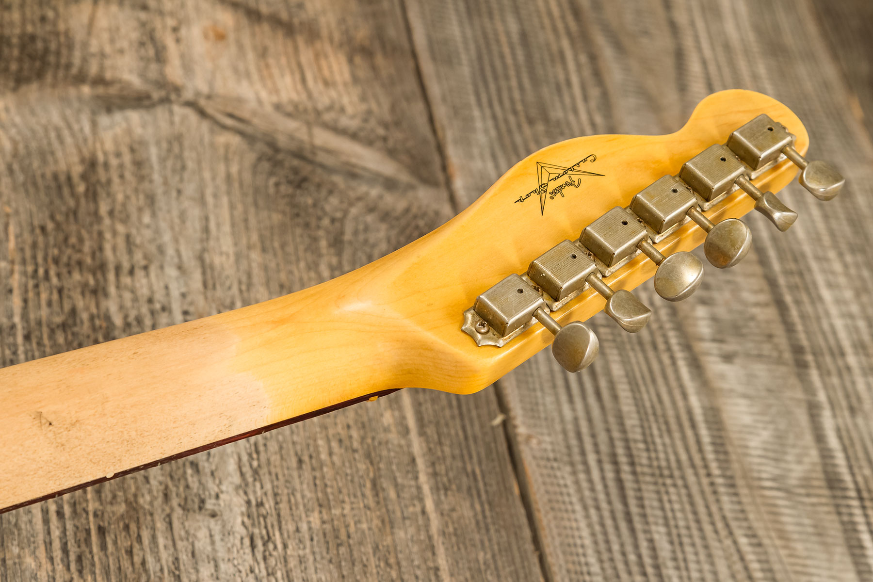 Fender Custom Shop Tele 1960 2s Ht Rw #r135928 - Relic Natural Blonde - Guitarra eléctrica con forma de tel - Variation 8
