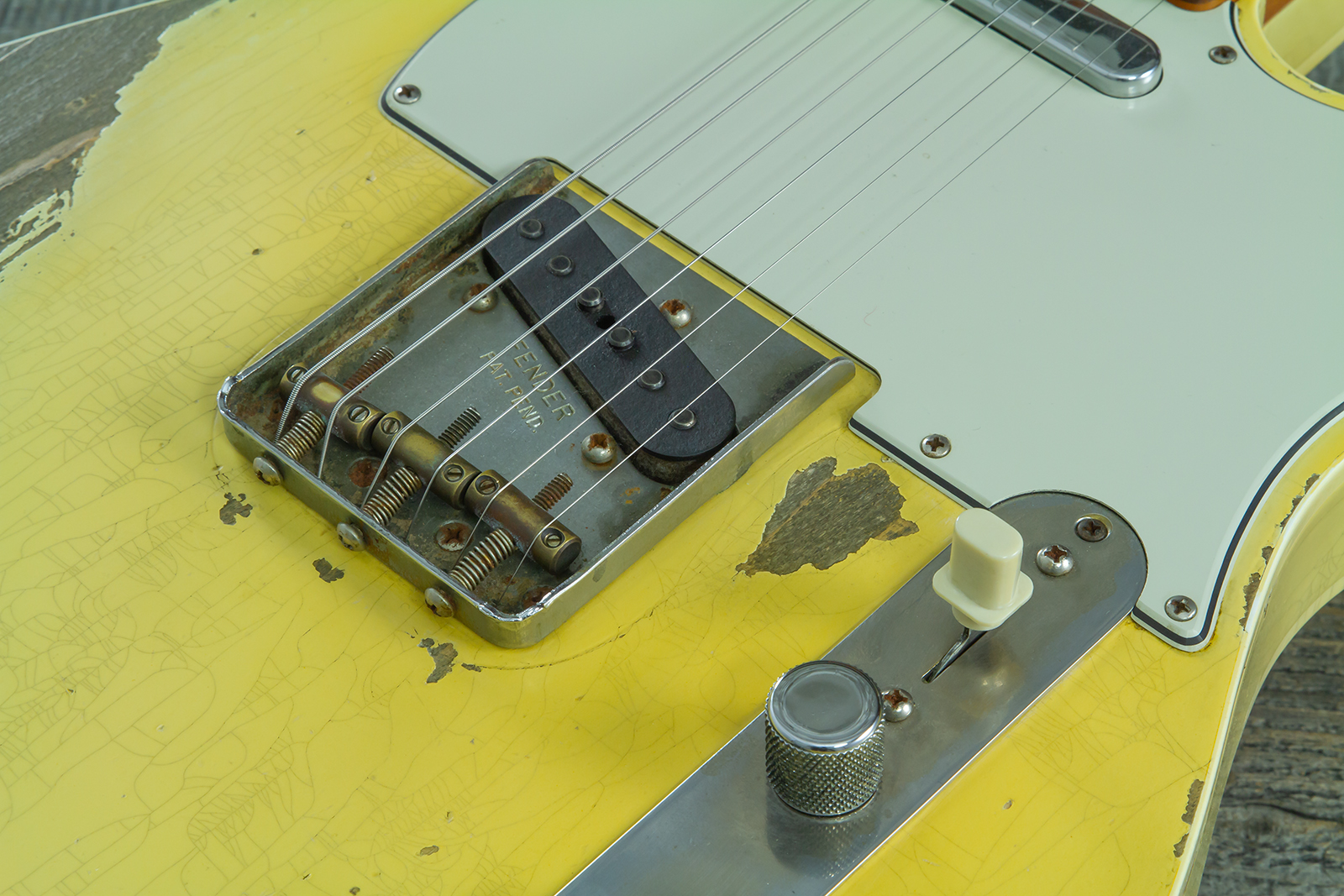 Fender Custom Shop Tele 1960 Custom Mb D.wilson 2s Ht Rw #cz547696 - Heavy Relic Aged Vintage White - Guitarra eléctrica con forma de tel - Variation 