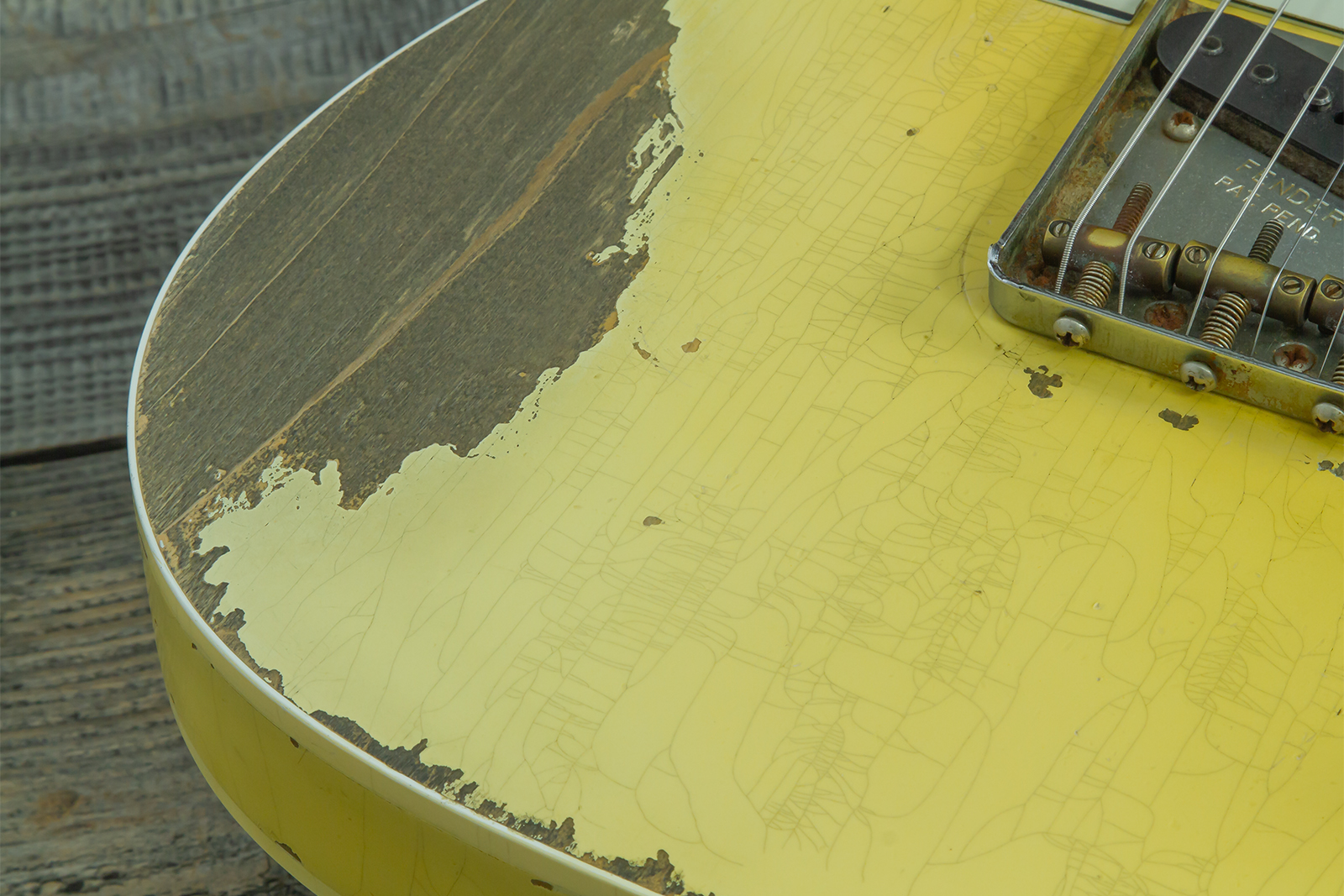 Fender Custom Shop Tele 1960 Custom Mb D.wilson 2s Ht Rw #cz547696 - Heavy Relic Aged Vintage White - Guitarra eléctrica con forma de tel - Variation 