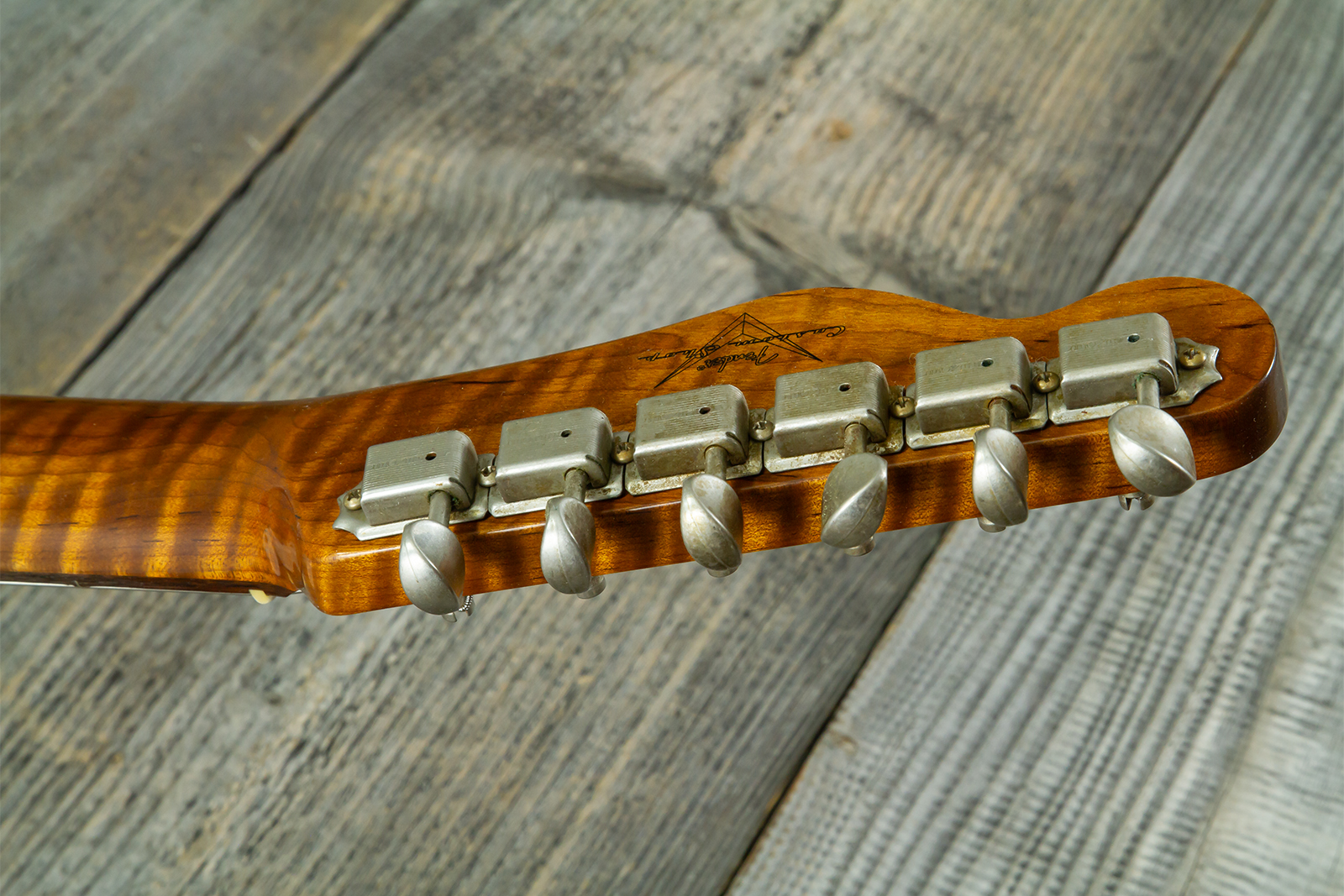 Fender Custom Shop Tele 1960 Vintage Custom 2s Ht Rw #r147862 - Journeyman Relic 3-color Sunburst - Guitarra eléctrica con forma de tel - Variation 12