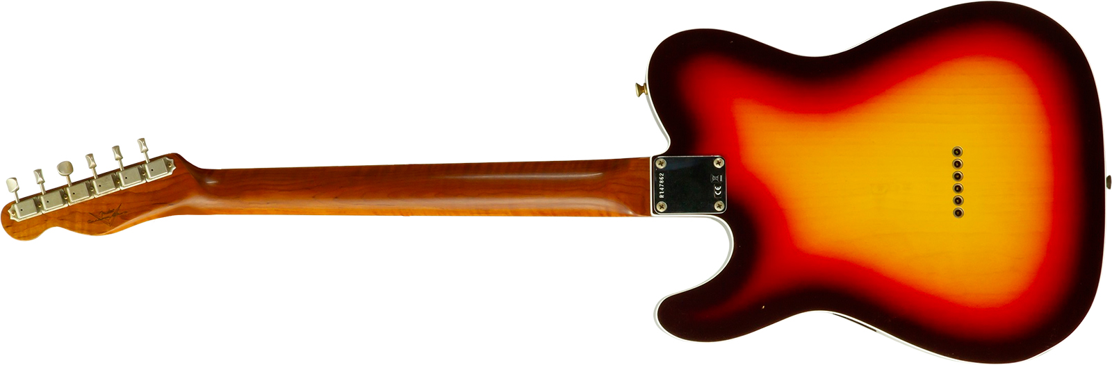 Fender Custom Shop Tele 1960 Vintage Custom 2s Ht Rw #r147862 - Journeyman Relic 3-color Sunburst - Guitarra eléctrica con forma de tel - Variation 1