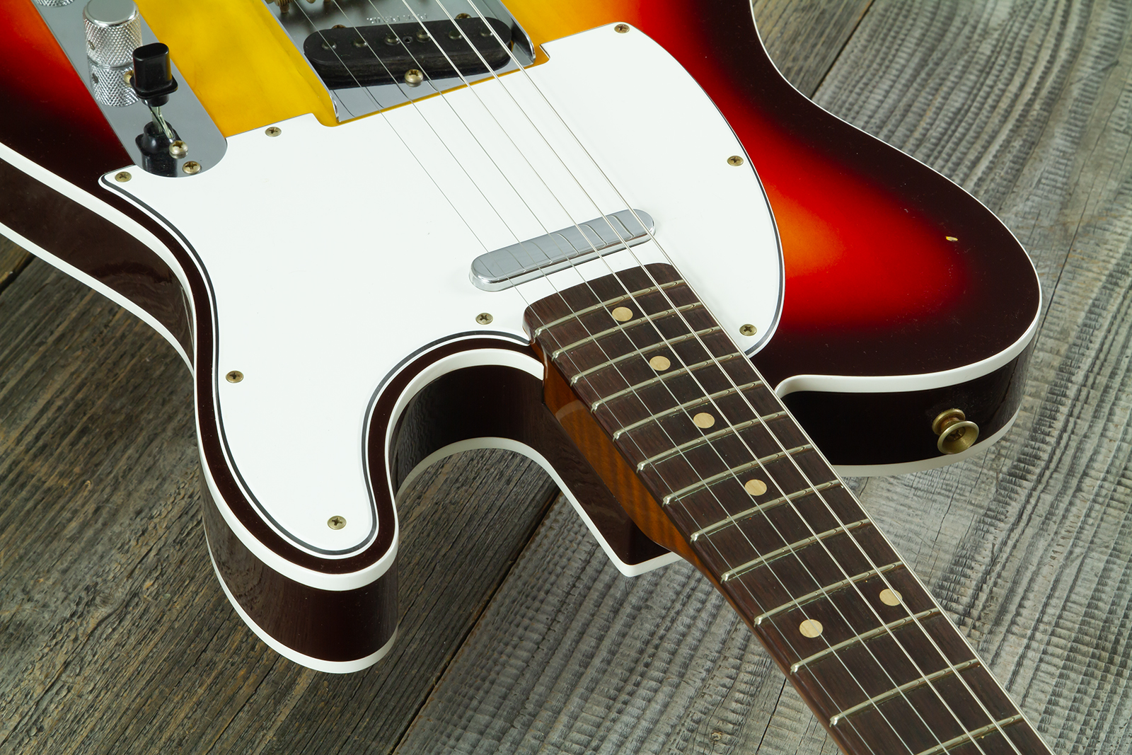 Fender Custom Shop Tele 1960 Vintage Custom 2s Ht Rw #r147862 - Journeyman Relic 3-color Sunburst - Guitarra eléctrica con forma de tel - Variation 4