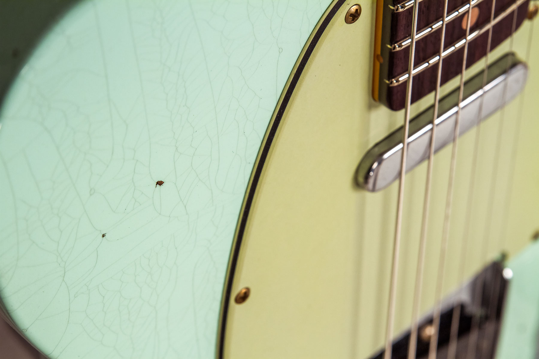 Fender Custom Shop Tele 1961 2s Ht Rw #cz565334 - Relic Faded Surf Green - Guitarra eléctrica con forma de tel - Variation 6