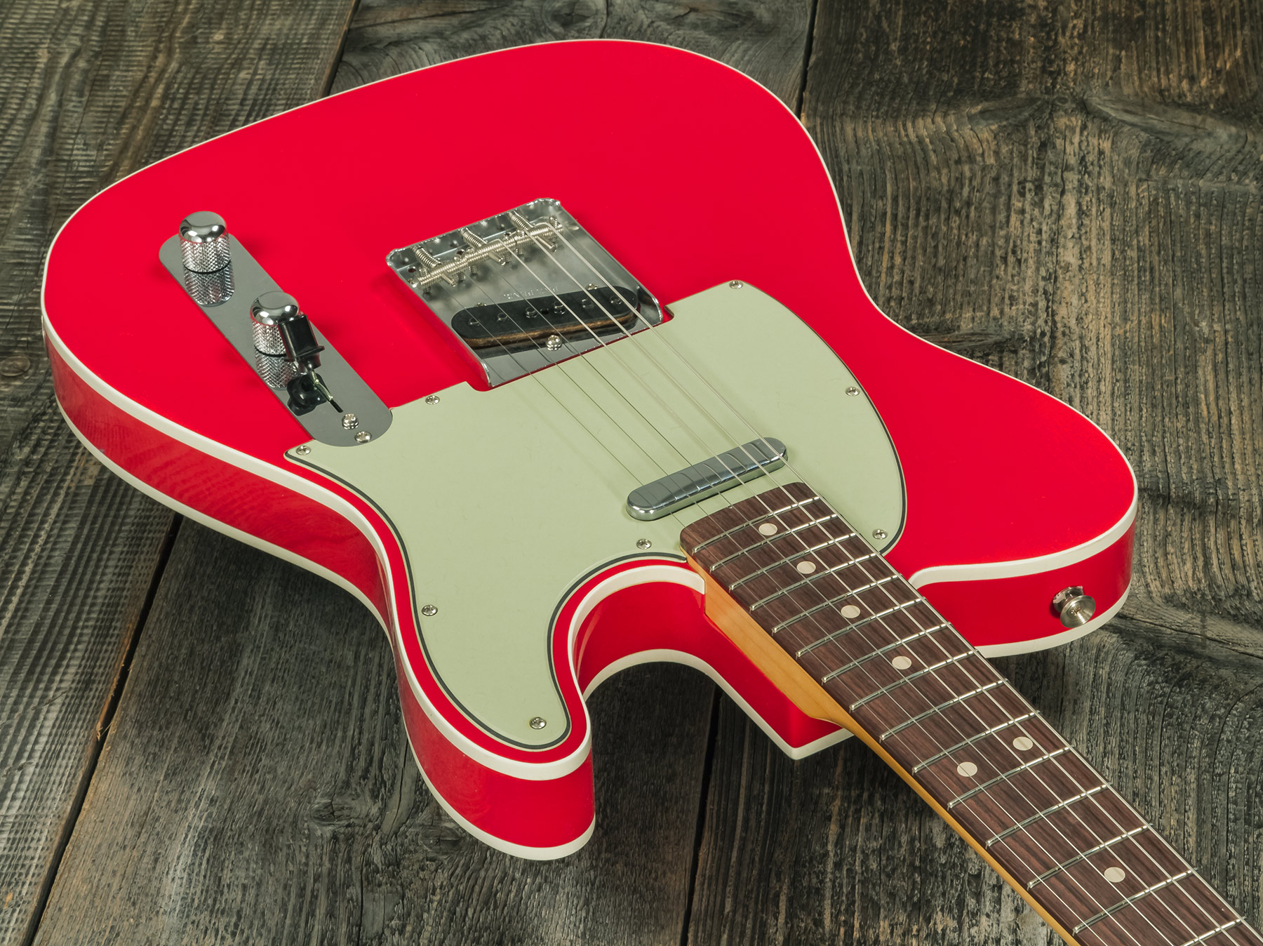 Fender Custom Shop Tele 1963 2s Ht Rw #r127693 - Closet Classic Fiesta Red - Guitarra eléctrica con forma de tel - Variation 2