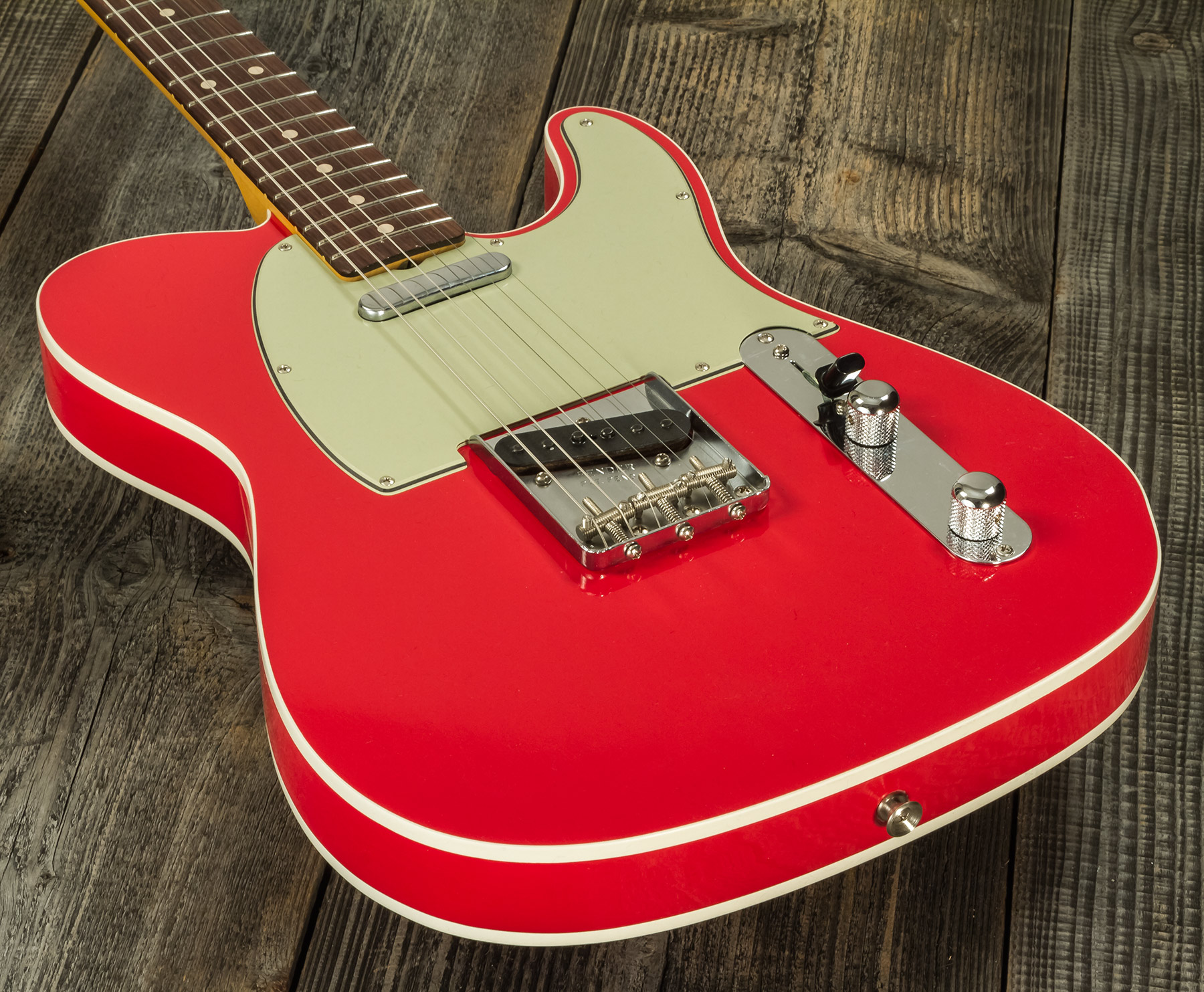Fender Custom Shop Tele 1963 2s Ht Rw #r127693 - Closet Classic Fiesta Red - Guitarra eléctrica con forma de tel - Variation 3