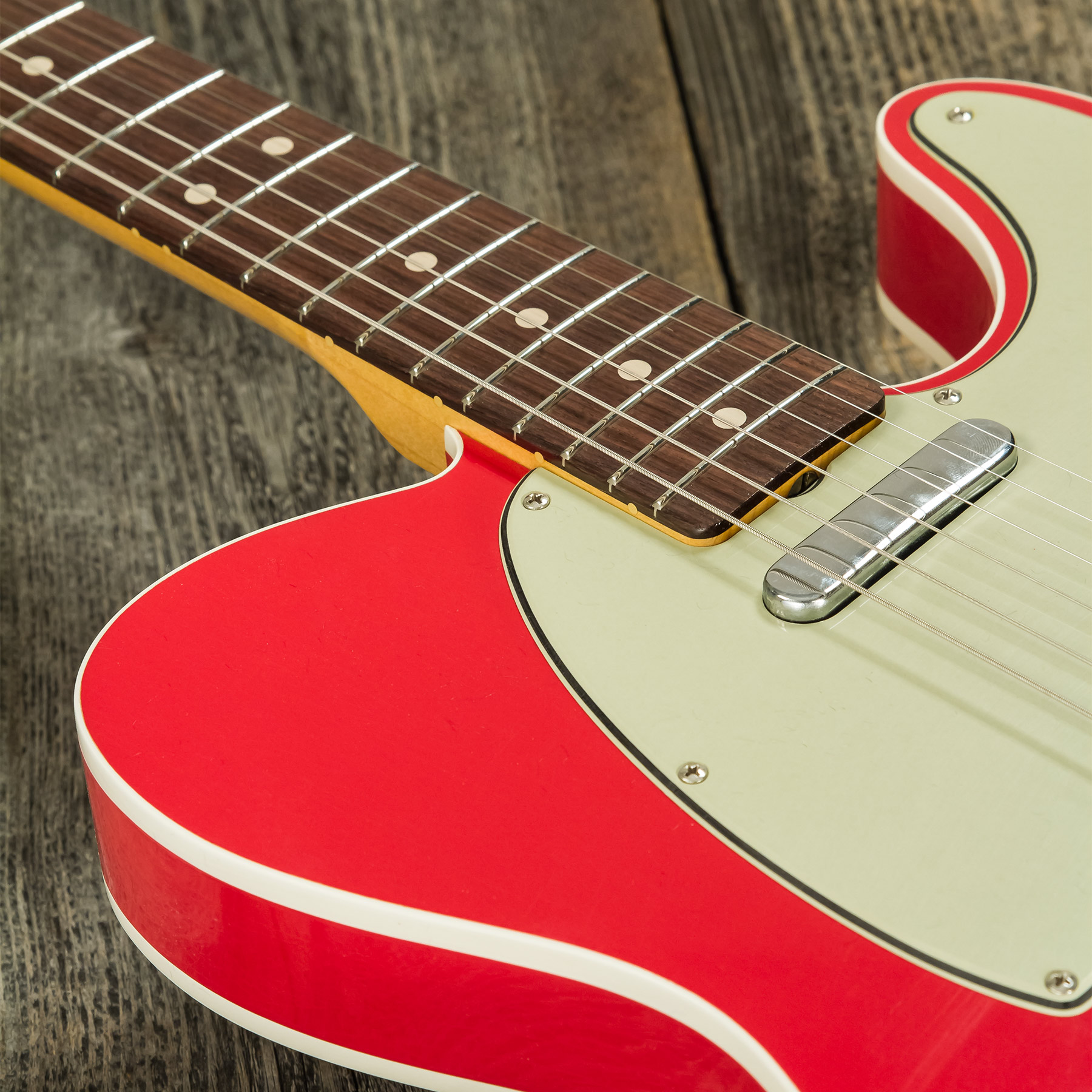 Fender Custom Shop Tele 1963 2s Ht Rw #r127693 - Closet Classic Fiesta Red - Guitarra eléctrica con forma de tel - Variation 6
