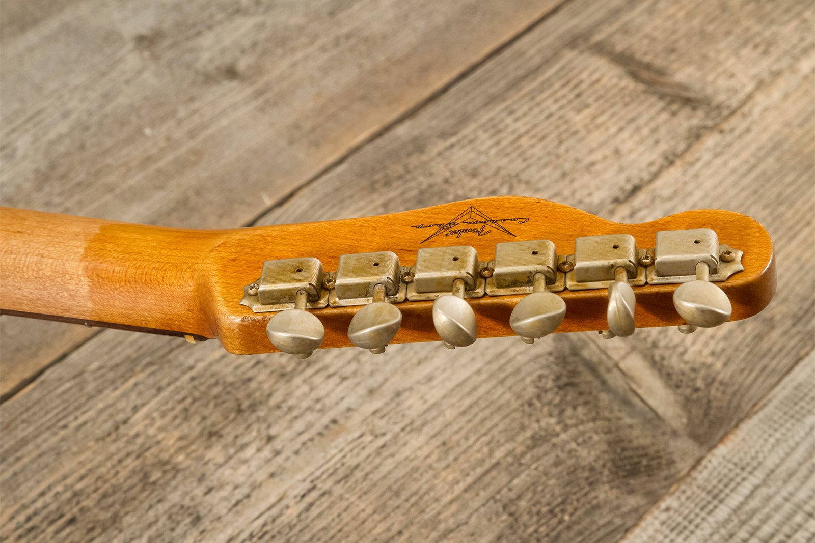 Fender Custom Shop Tele 1963 2s Ht Rw #r141275 - Heavy Relic Sparkle 3-color Sunburst - Guitarra eléctrica con forma de tel - Variation 13