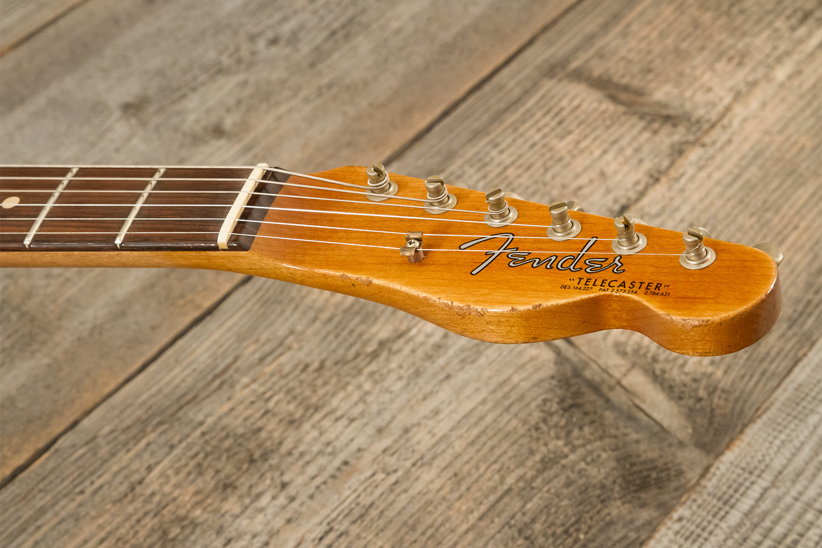 Fender Custom Shop Tele 1963 2s Ht Rw #r141275 - Heavy Relic Sparkle 3-color Sunburst - Guitarra eléctrica con forma de tel - Variation 8