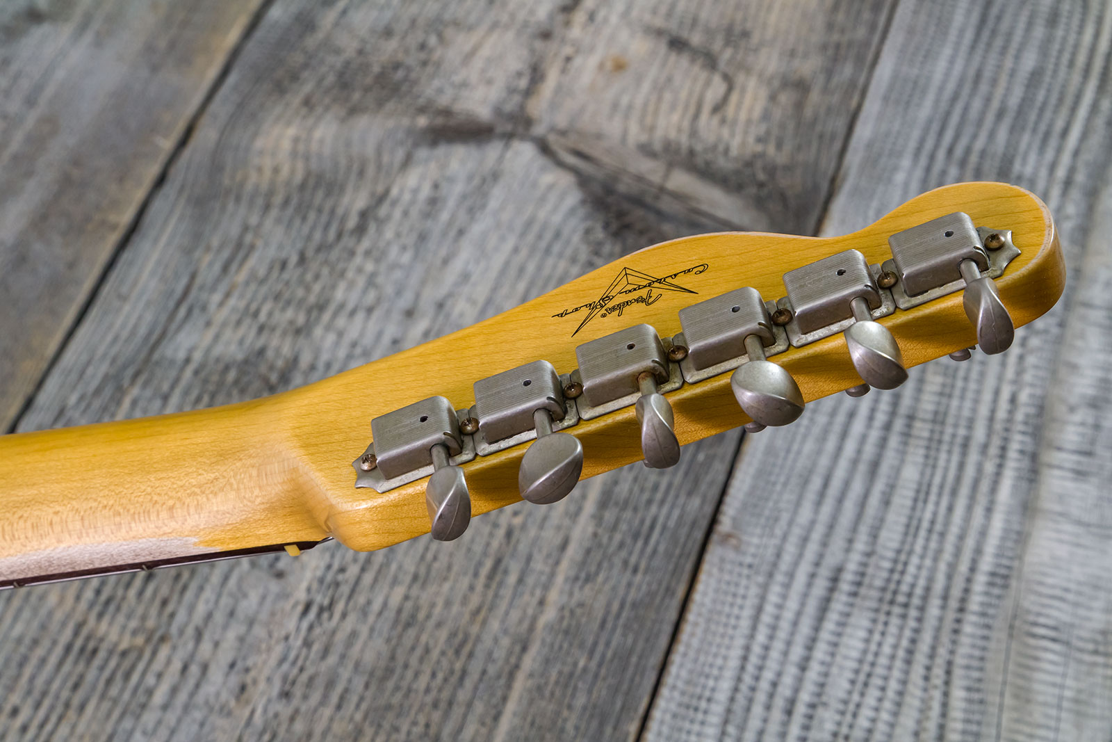 Fender Custom Shop Tele 1963 2s Ht Rw #r143447 - Black Over Hle Gold - Guitarra eléctrica con forma de tel - Variation 11