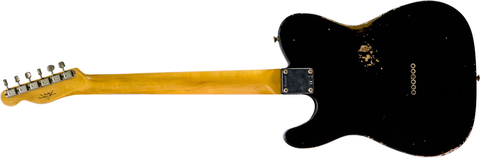 Fender Custom Shop Tele 1963 2s Ht Rw #r143447 - Black Over Hle Gold - Guitarra eléctrica con forma de tel - Variation 1