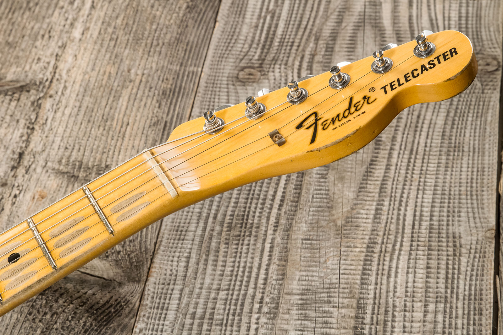 Fender Custom Shop Tele 1968 2s Ht Mn #r123298 - Relic Aged Natural - Guitarra eléctrica con forma de tel - Variation 9
