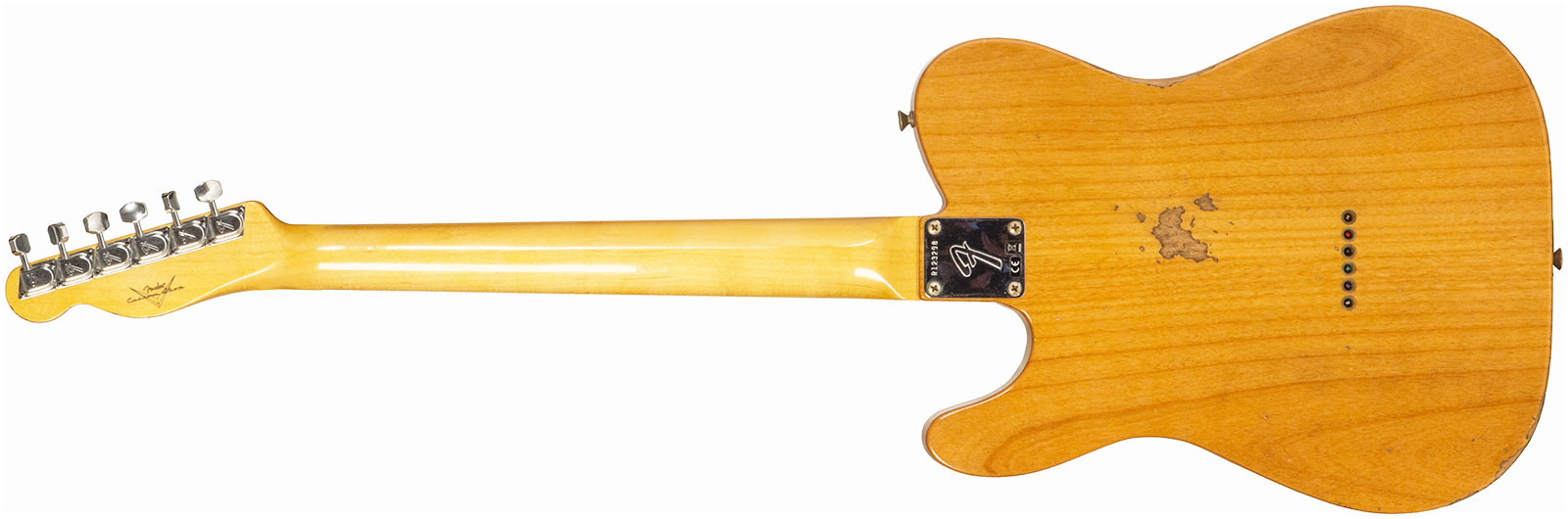 Fender Custom Shop Tele 1968 2s Ht Mn #r123298 - Relic Aged Natural - Guitarra eléctrica con forma de tel - Variation 1