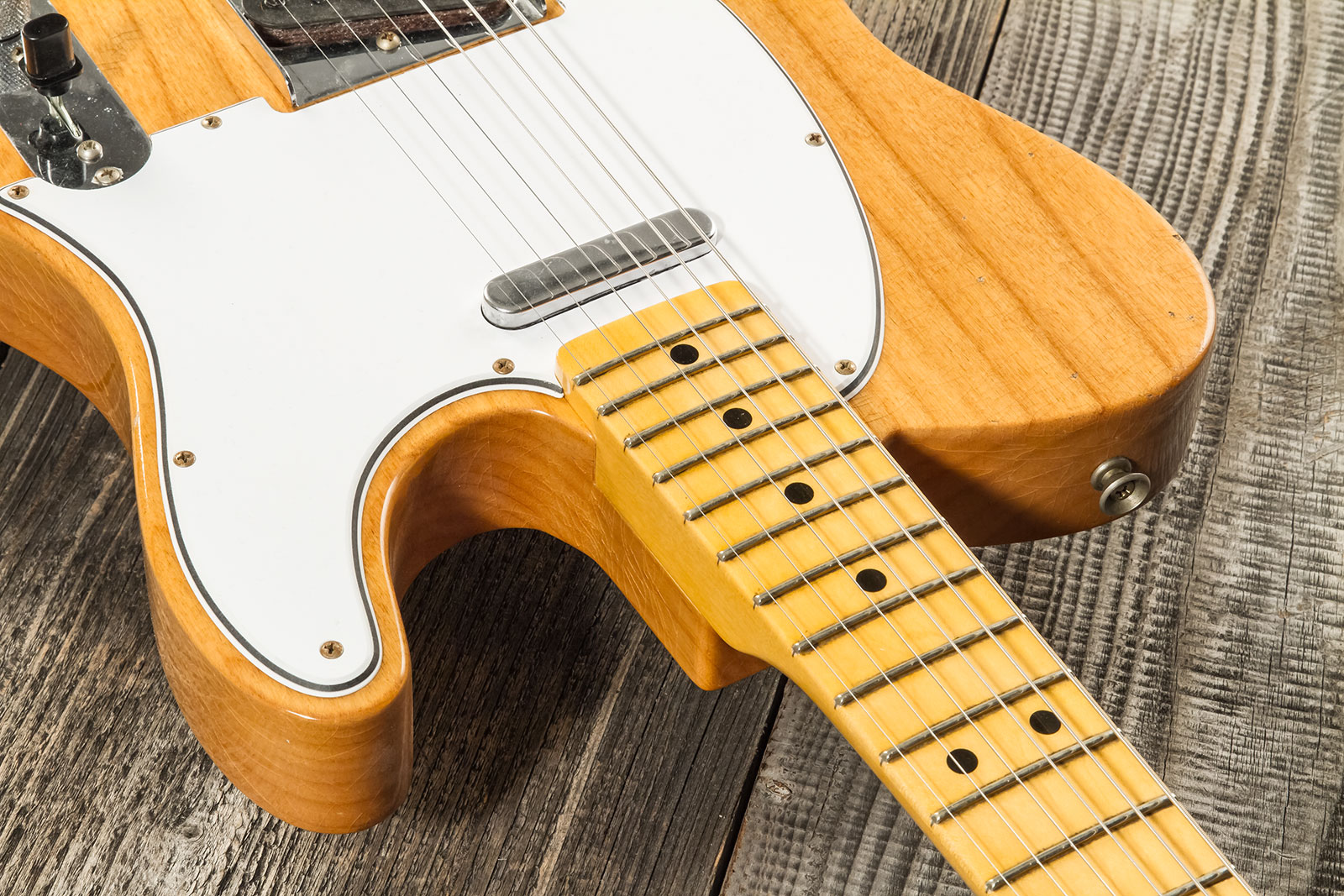 Fender Custom Shop Tele 1968 2s Ht Mn #r123298 - Relic Aged Natural - Guitarra eléctrica con forma de tel - Variation 4