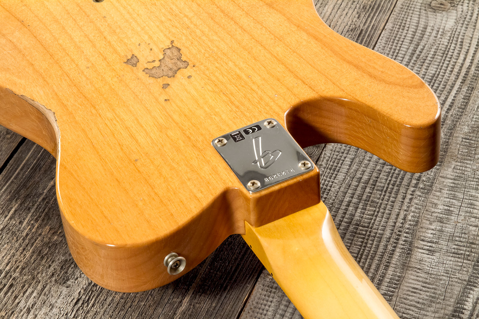 Fender Custom Shop Tele 1968 2s Ht Mn #r123298 - Relic Aged Natural - Guitarra eléctrica con forma de tel - Variation 7